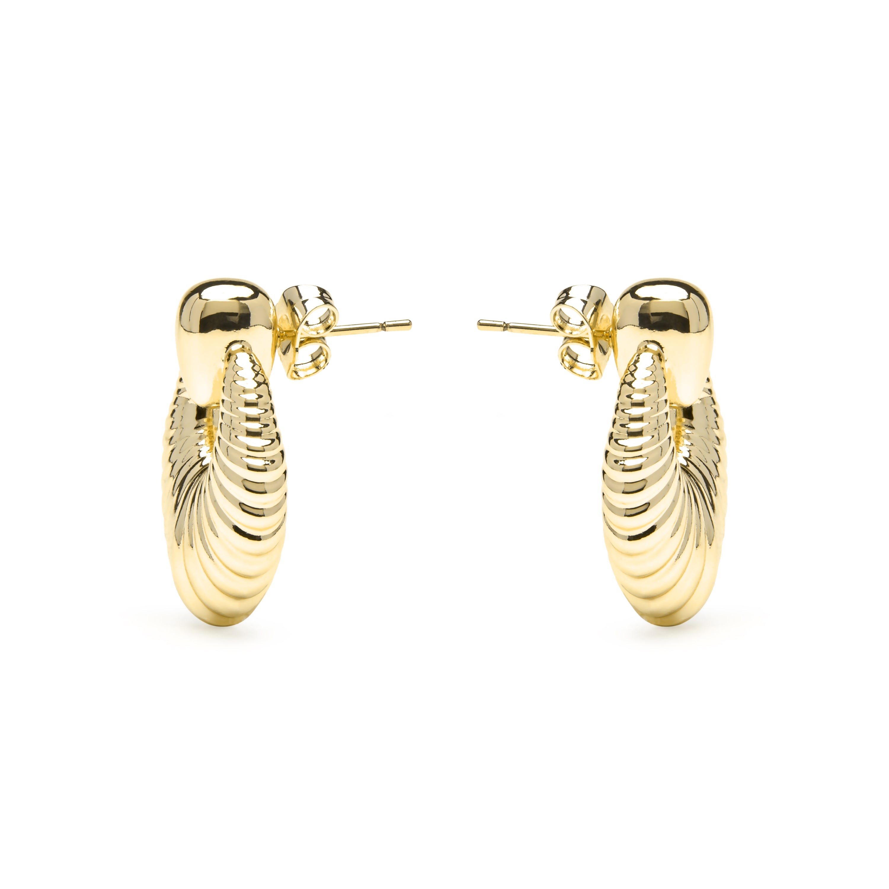 18k yellow gold finish earrings - Rajba