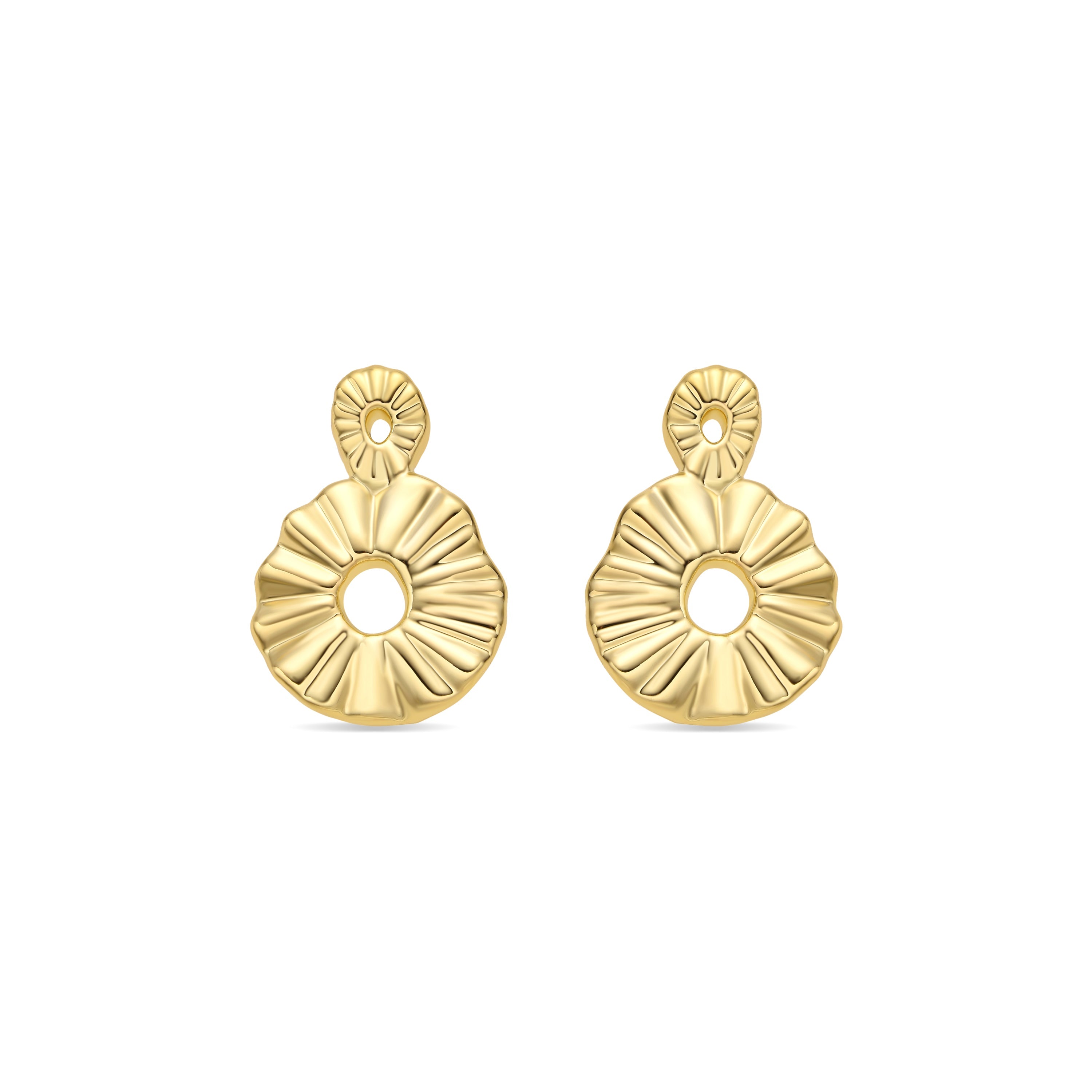 18k yellow gold finish earrings - Akdro
