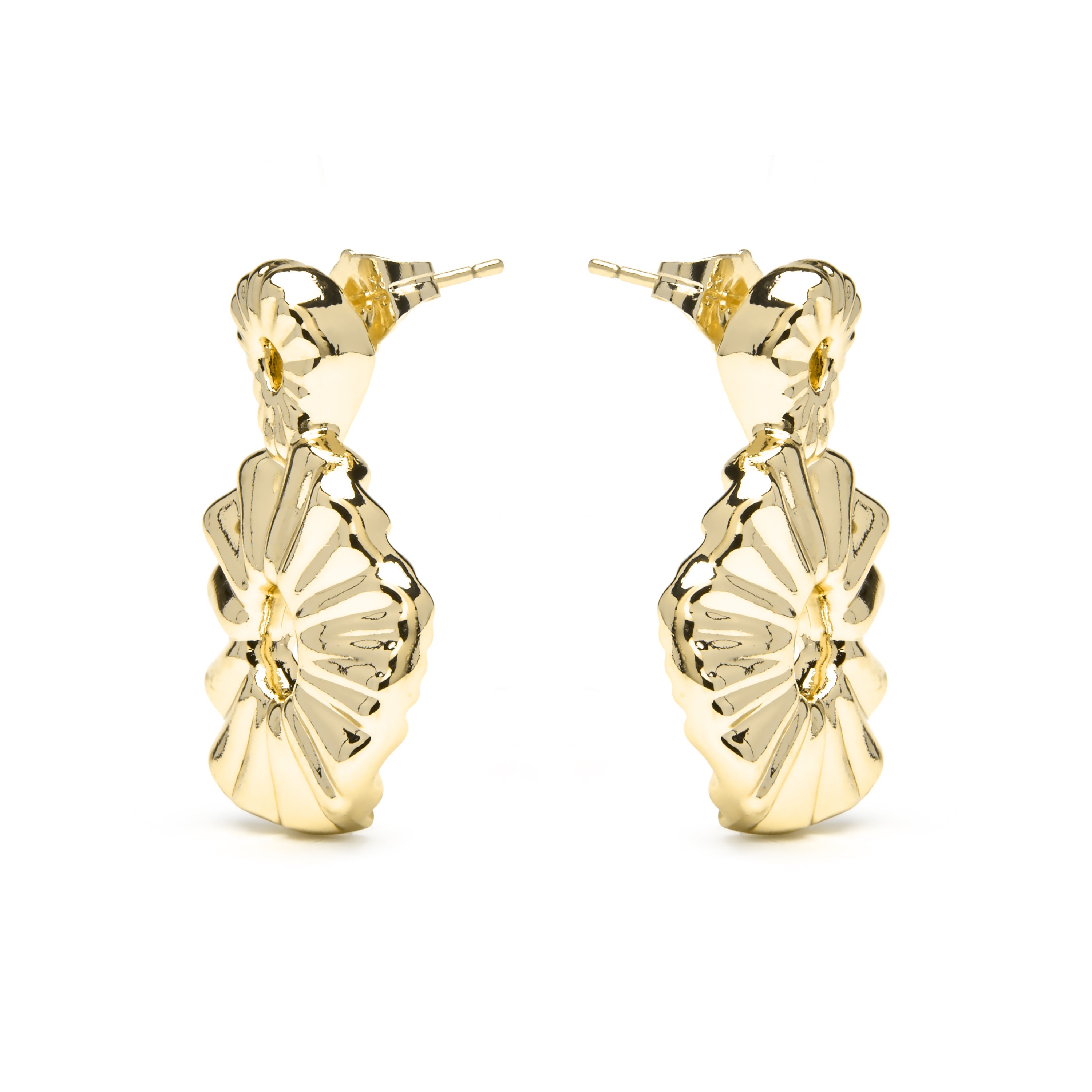 18k yellow gold finish earrings - Akdro