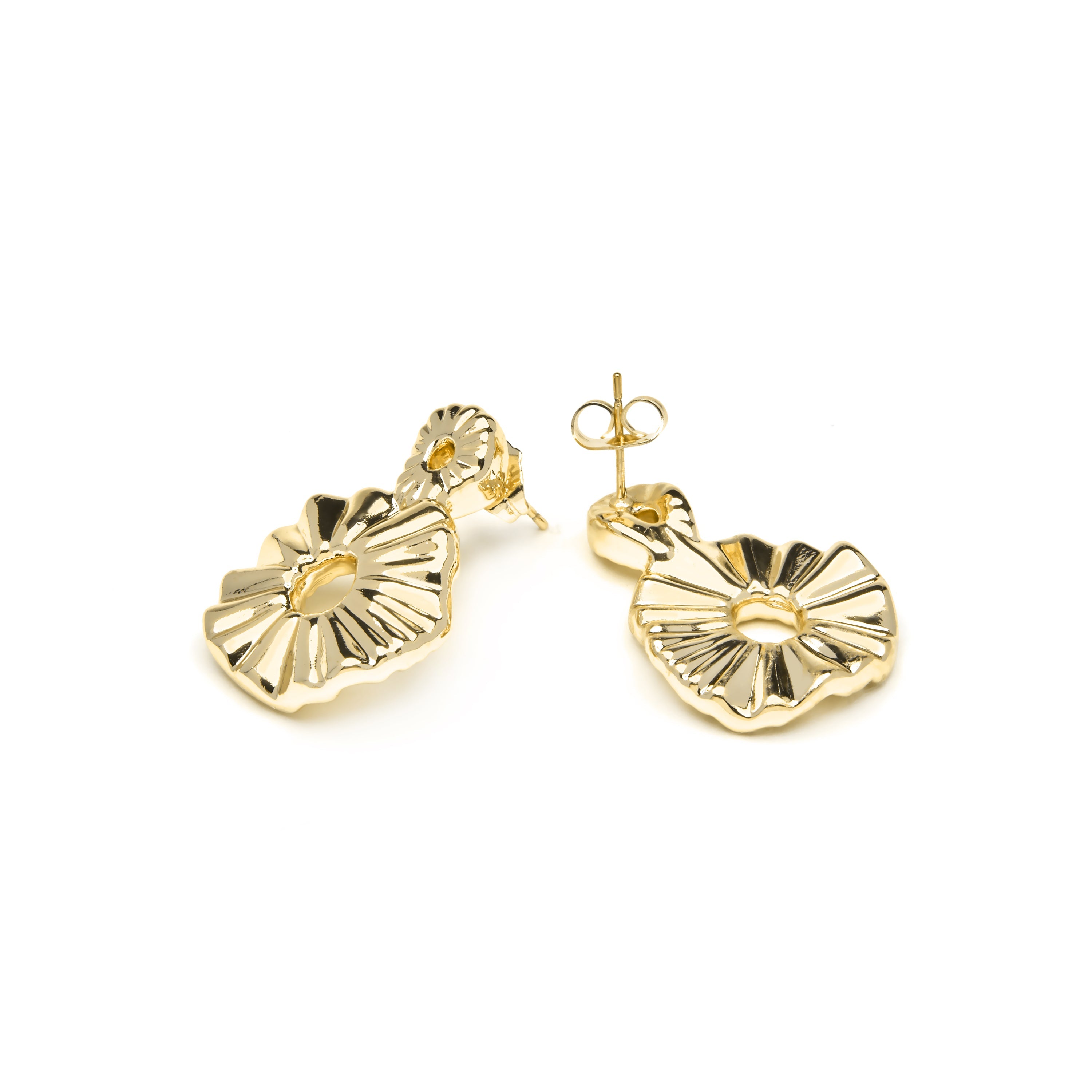 18k yellow gold finish earrings - Akdro