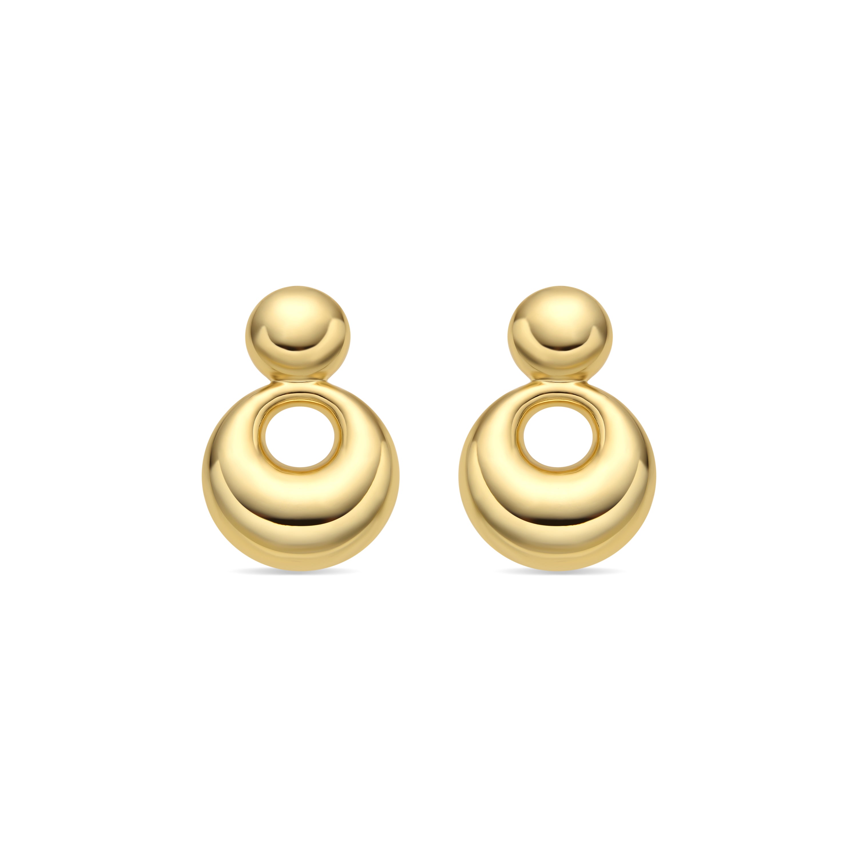 18k yellow gold finish earrings - Sisma