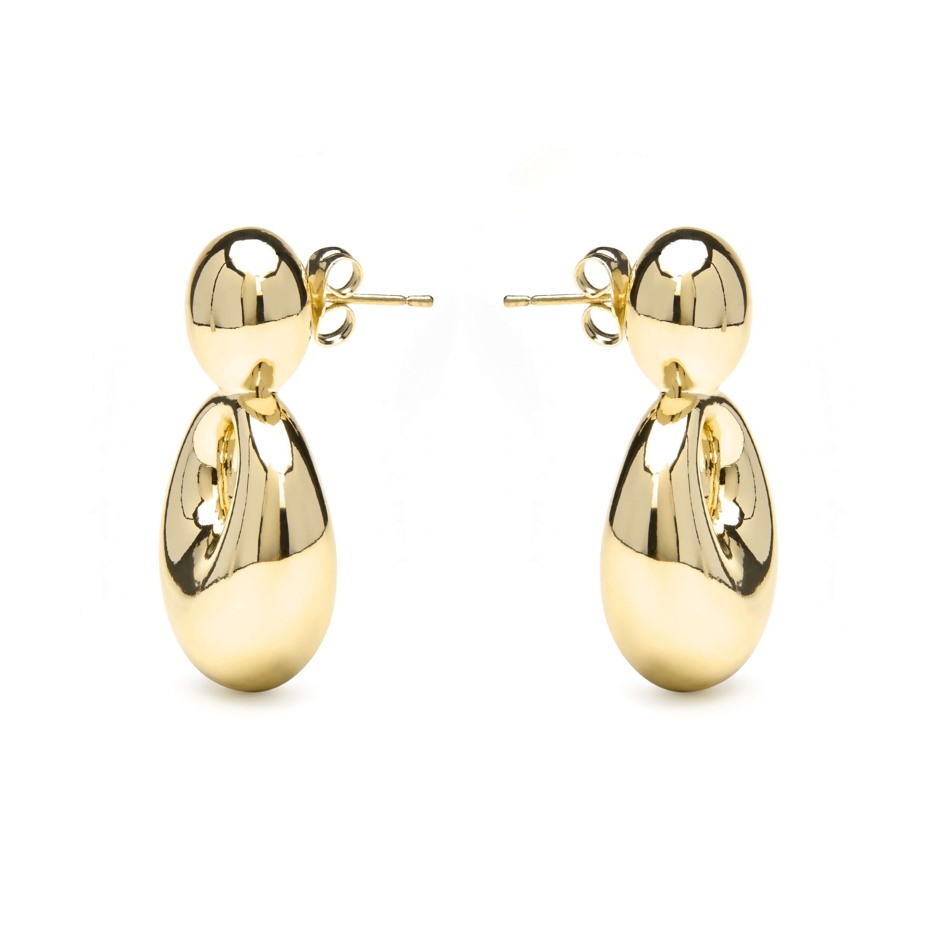 18k yellow gold finish earrings - Sisma