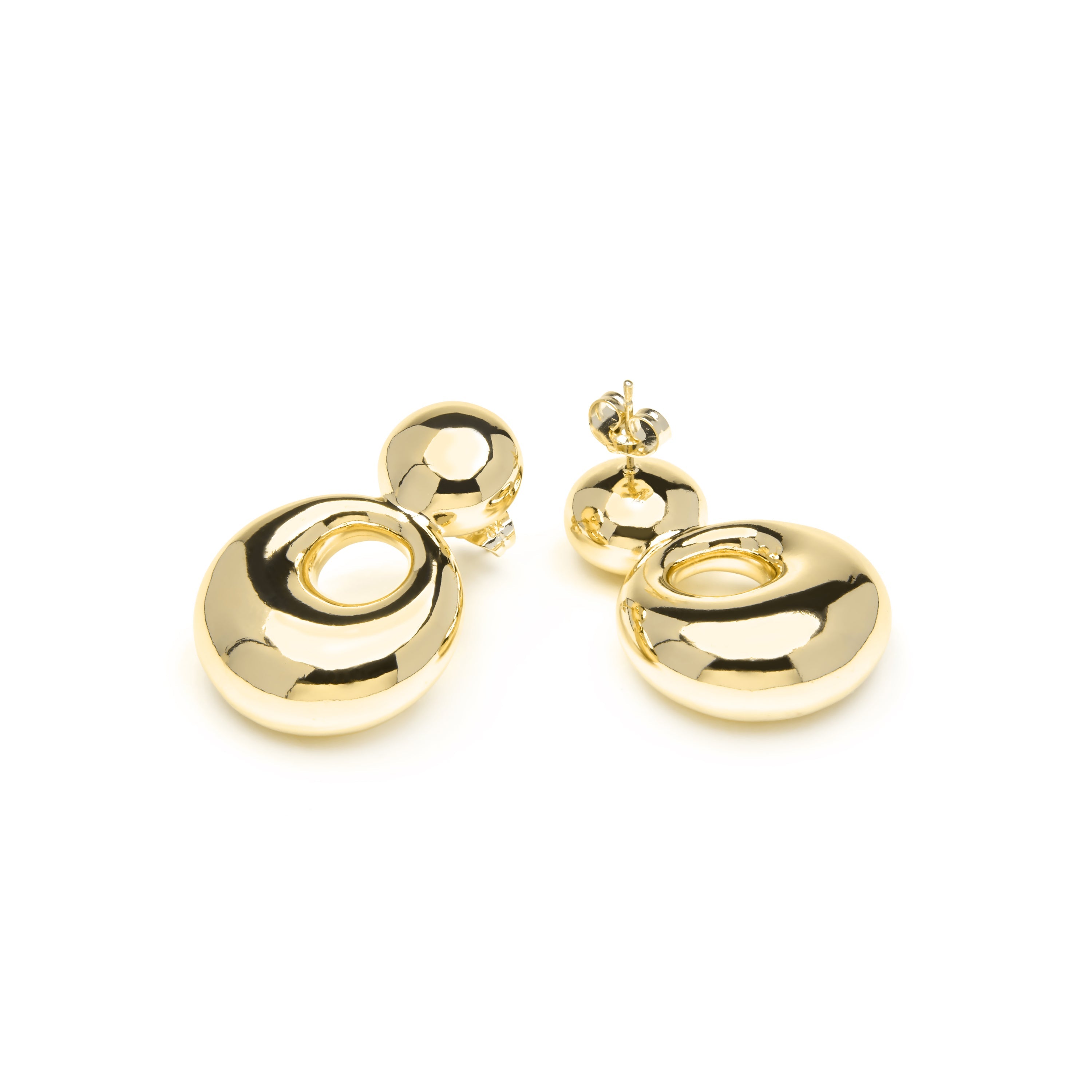 18k yellow gold finish earrings - Sisma