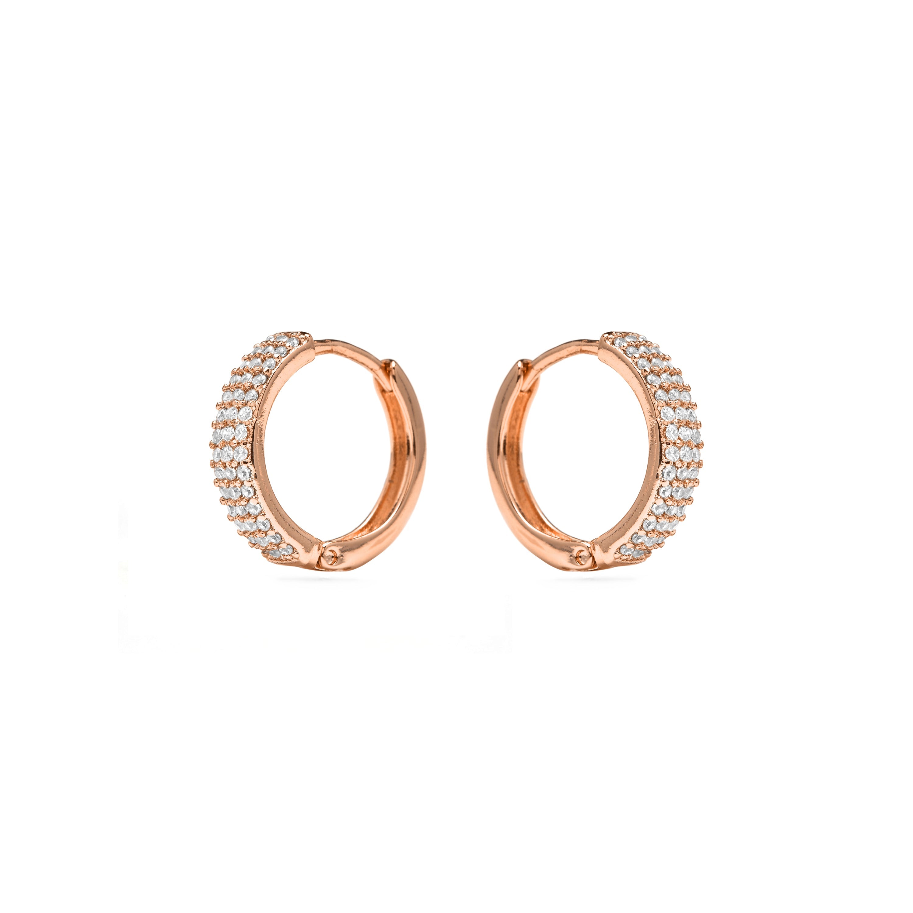 Pendientes de Circonita Brillante acabado en oro amarillo de 18k - Checkti