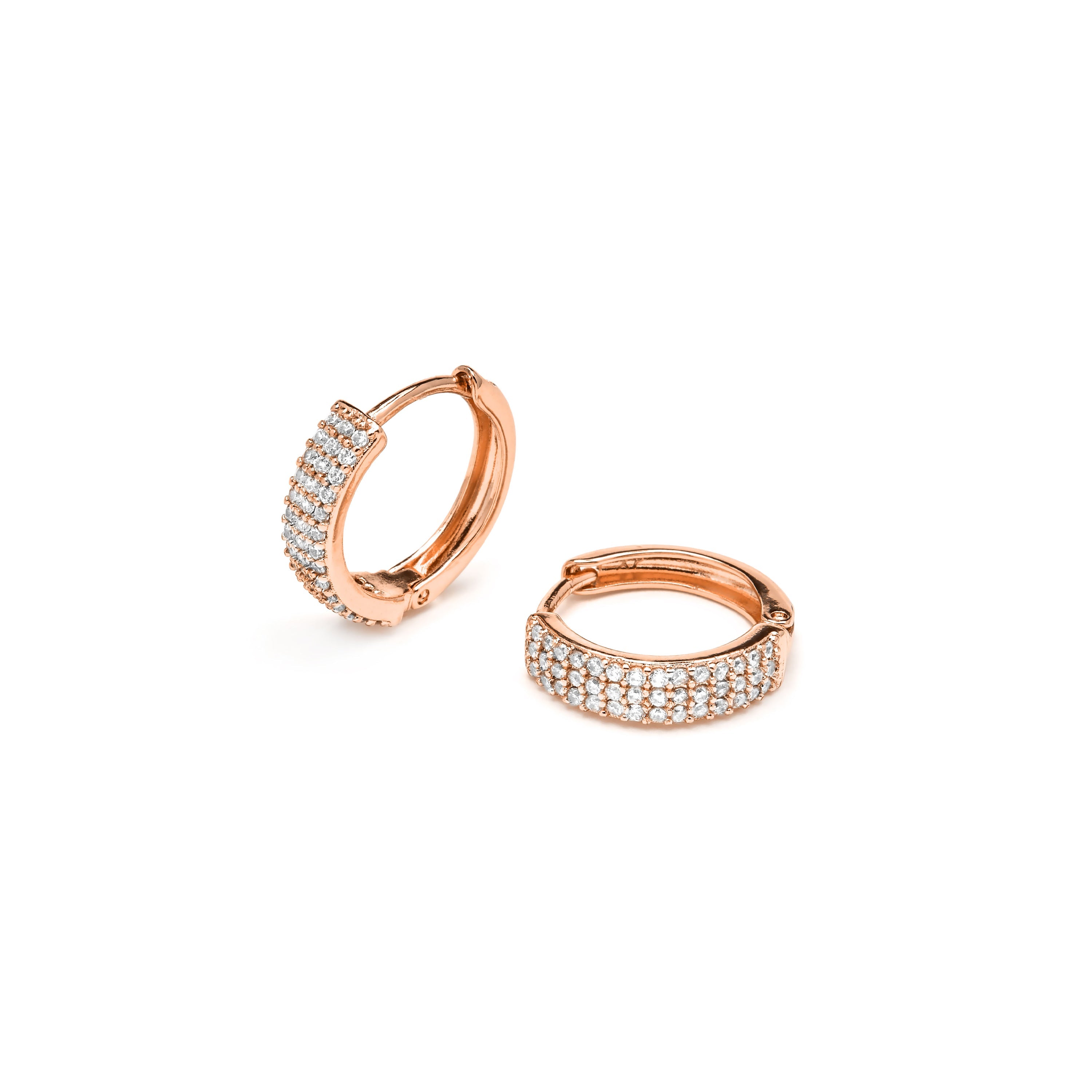Pendientes de Circonita Brillante acabado en oro amarillo de 18k - Checkti