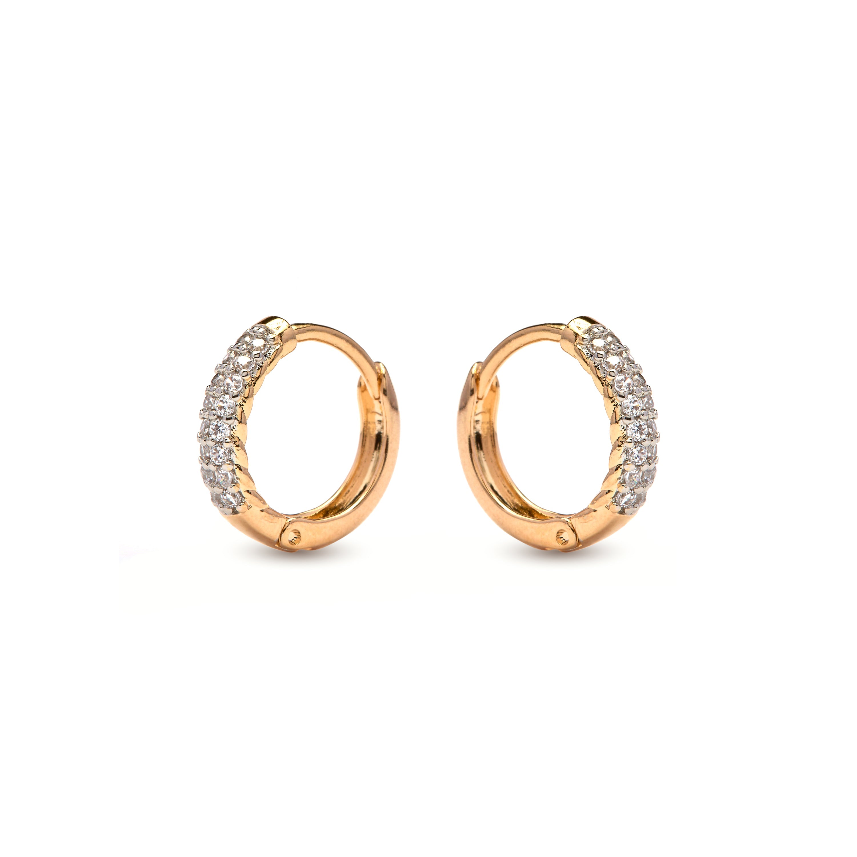 Pendientes de Circonita Brillante acabado en oro amarillo de 18k - Yssis