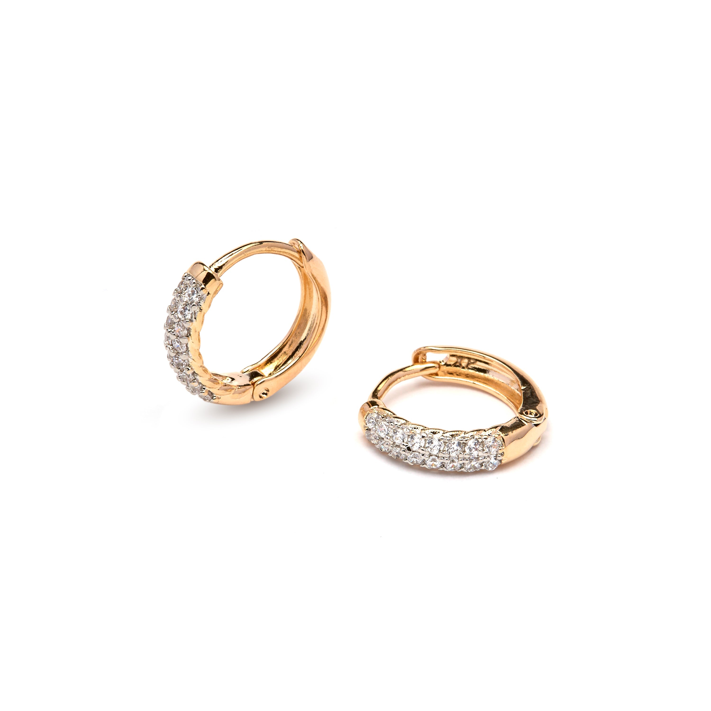 Pendientes de Circonita Brillante acabado en oro amarillo de 18k - Yssis