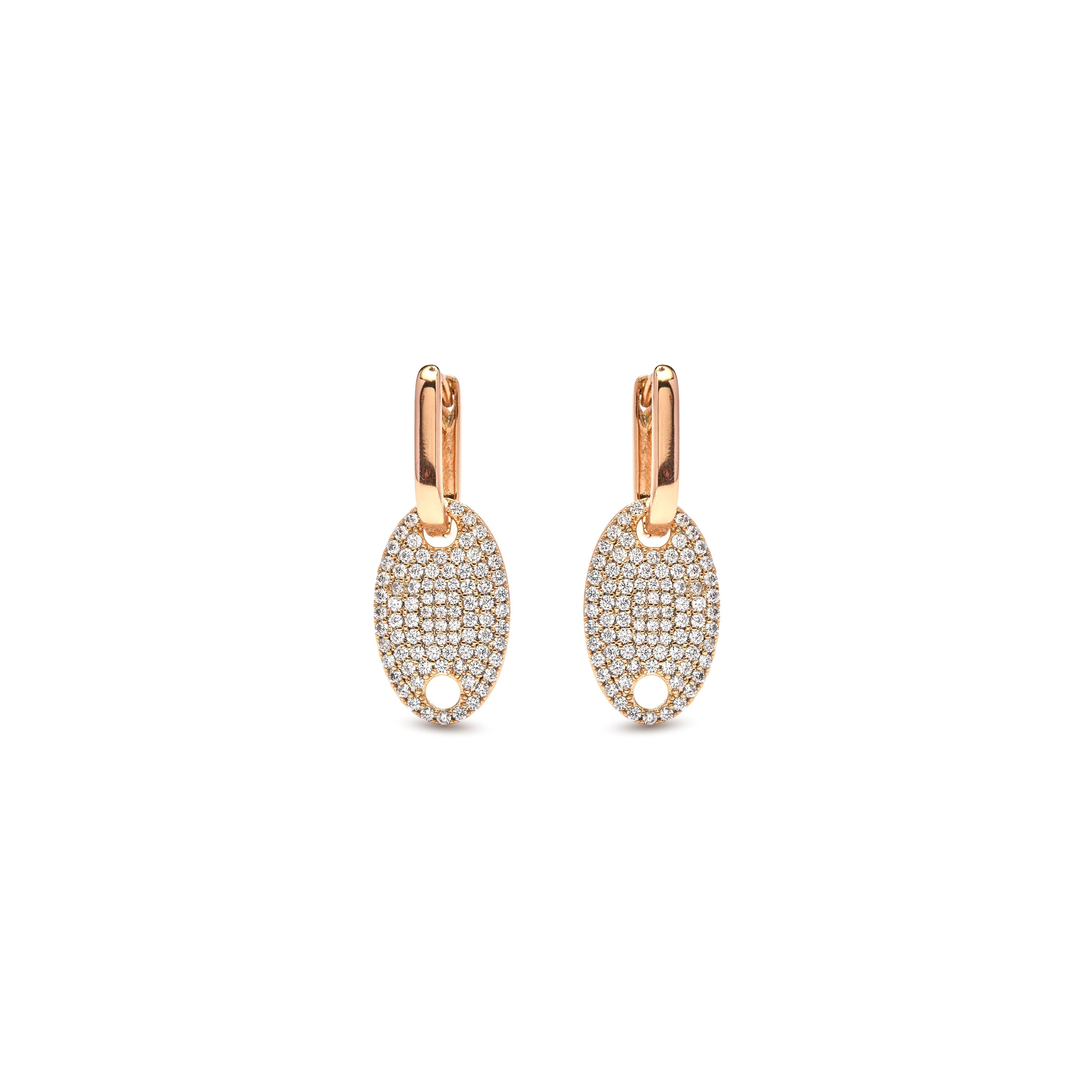 18k Yellow Gold-Plated Dazzling Cubic Zirconia Earrings - Krero