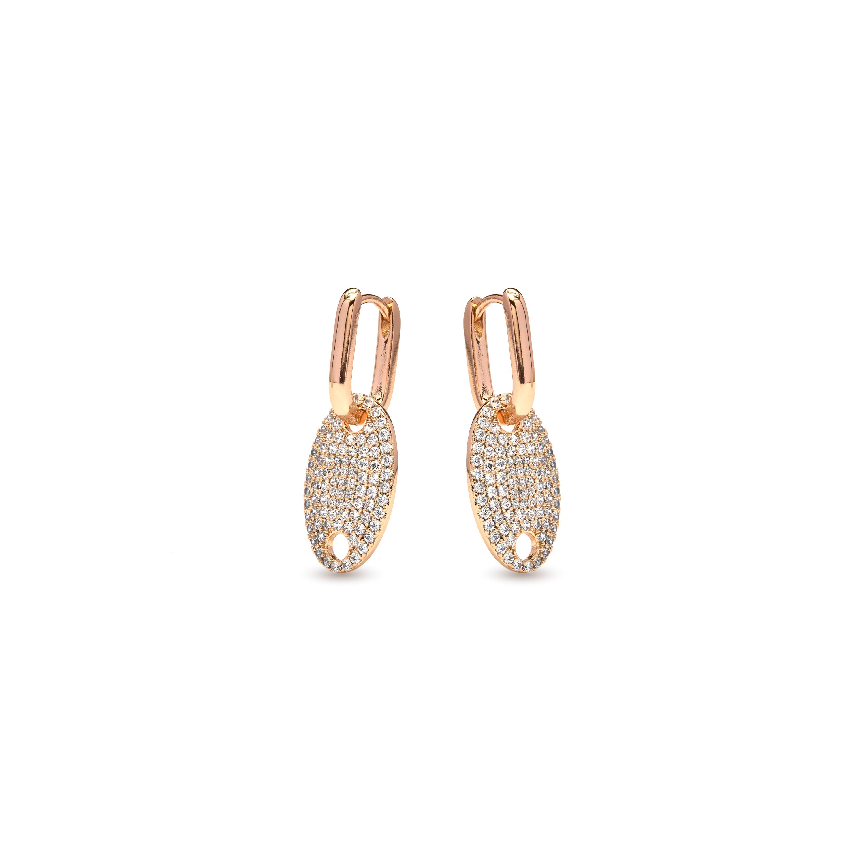 18k Yellow Gold-Plated Dazzling Cubic Zirconia Earrings - Krero