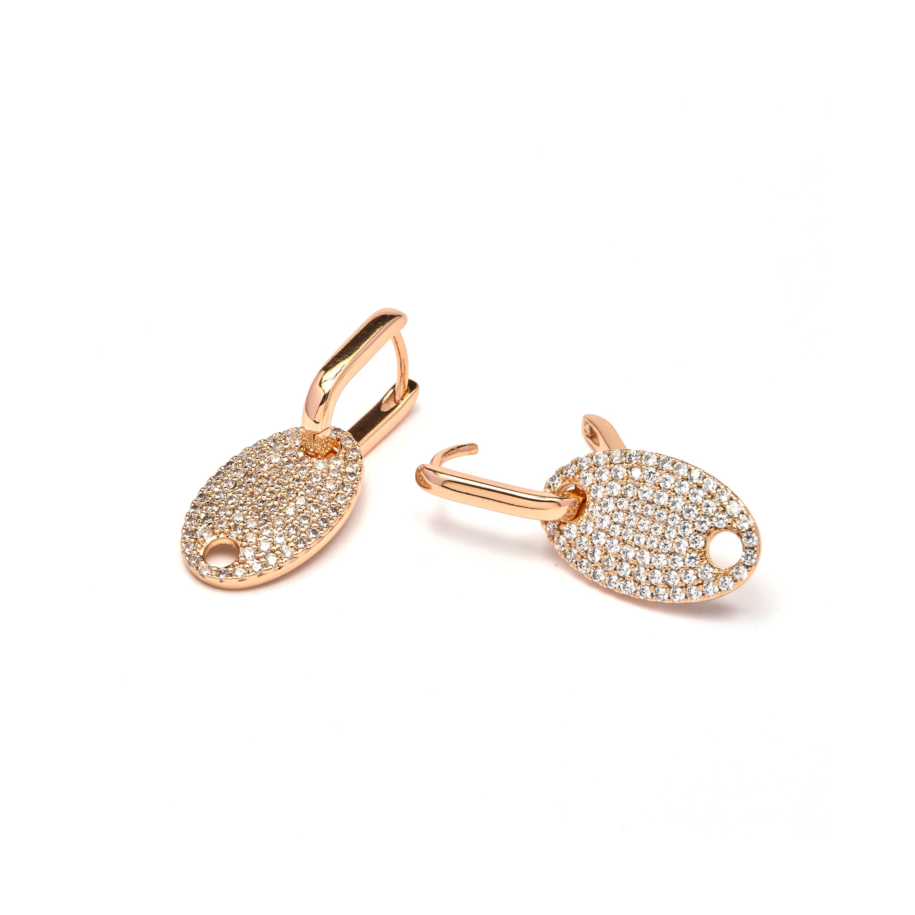 18k Yellow Gold-Plated Dazzling Cubic Zirconia Earrings - Krero