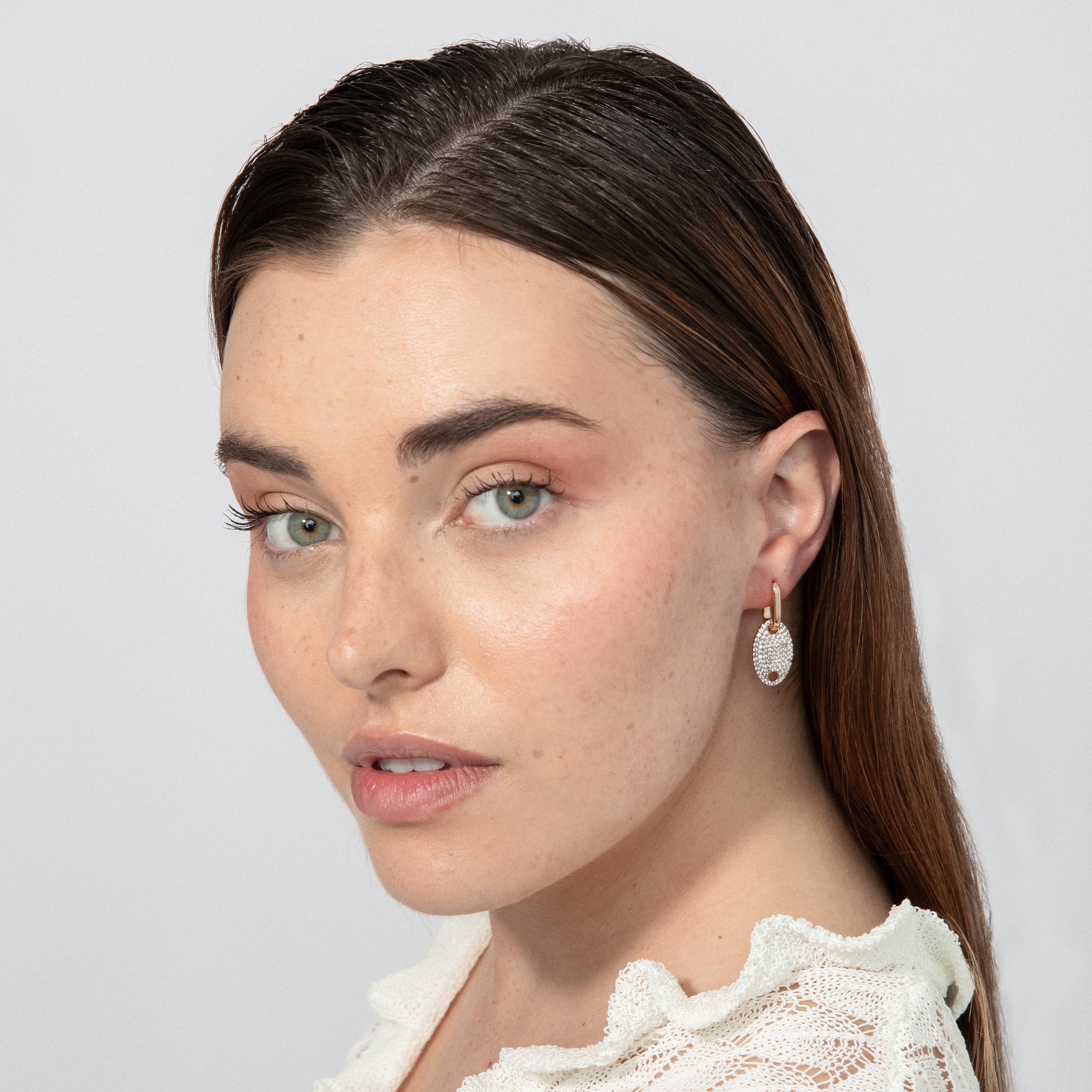 18k Yellow Gold-Plated Dazzling Cubic Zirconia Earrings - Krero