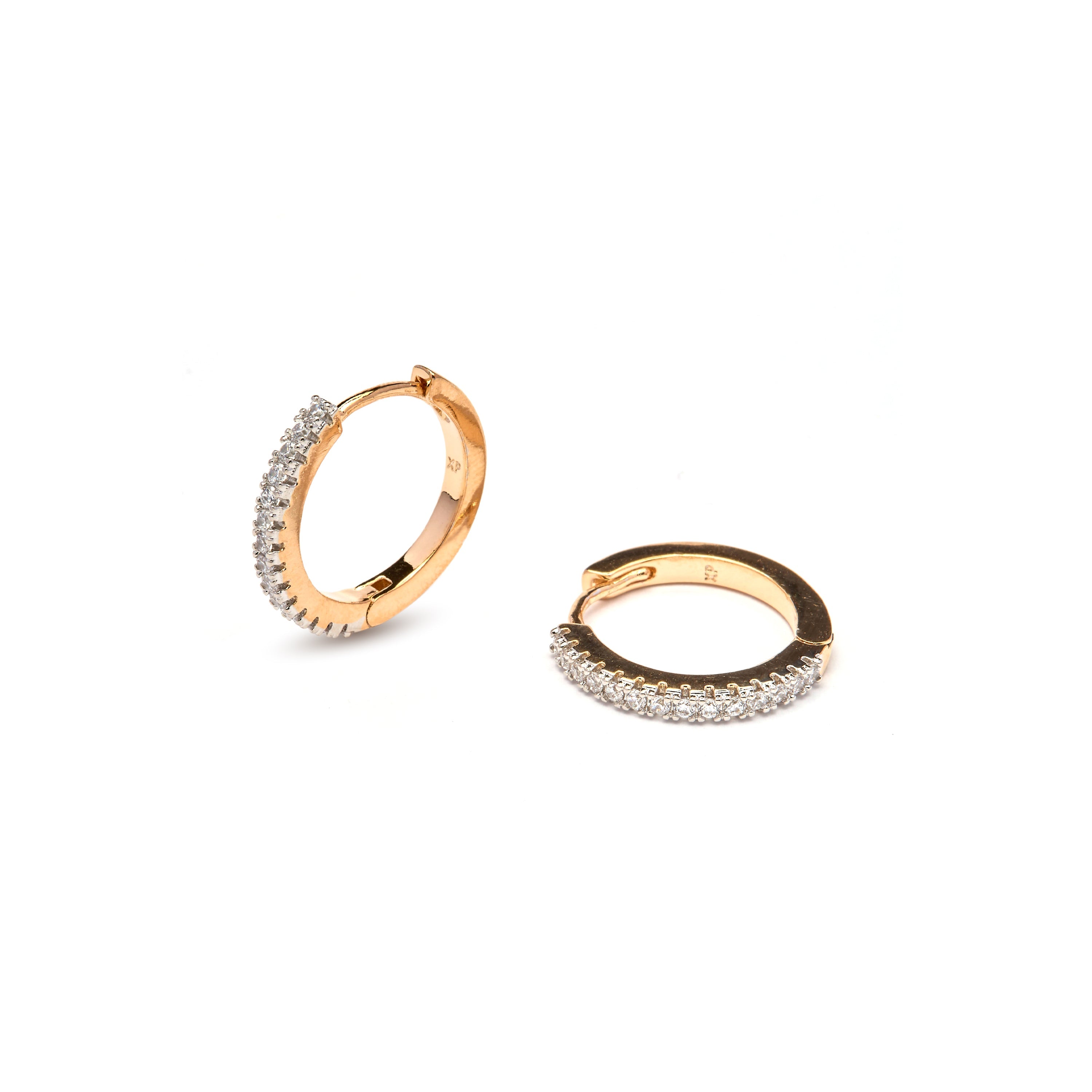 Pendientes de Circonita Brillante acabado en oro amarillo de 18k - Nasgar