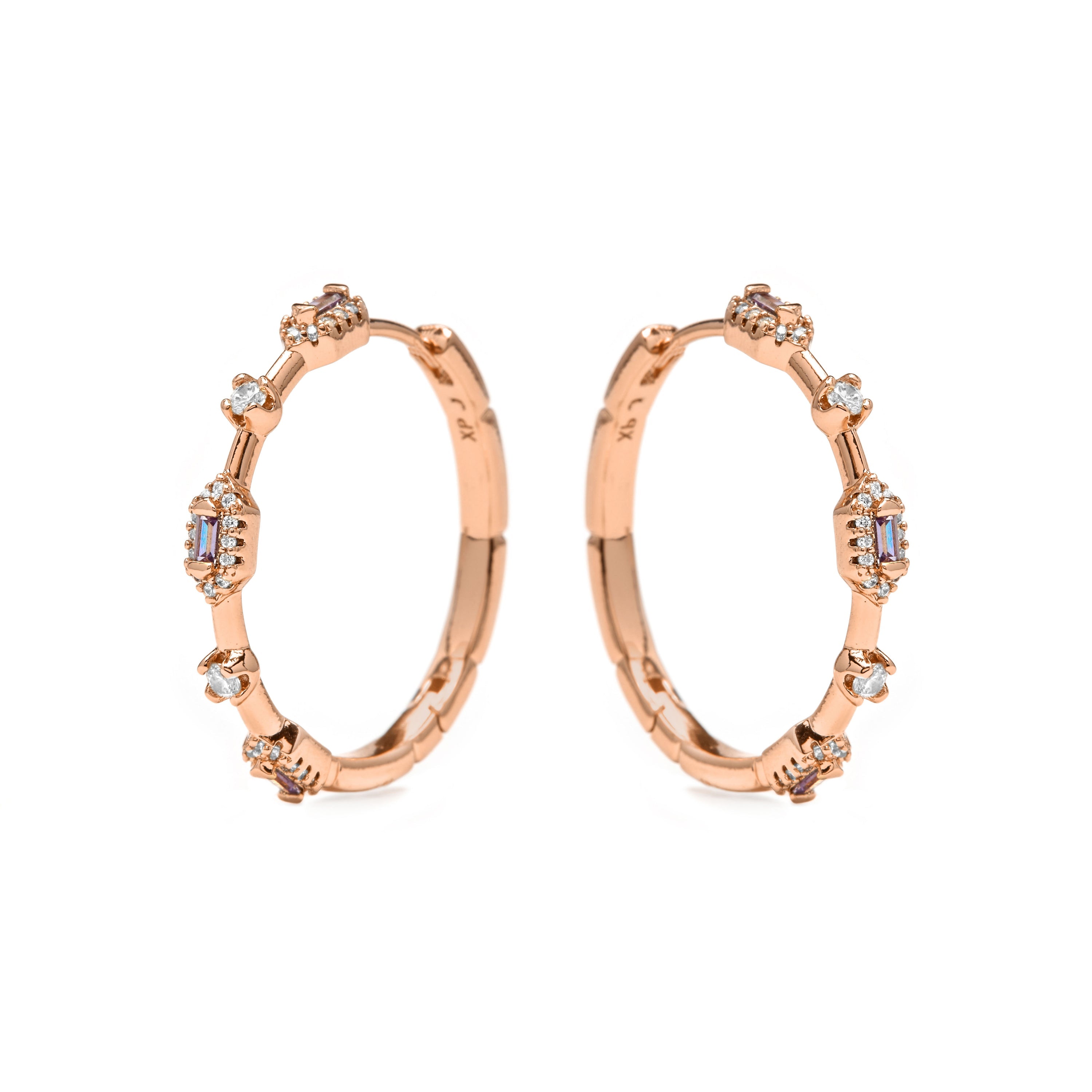 Pendientes de Circonita Brillante acabado en oro amarillo de 18k - Nemako