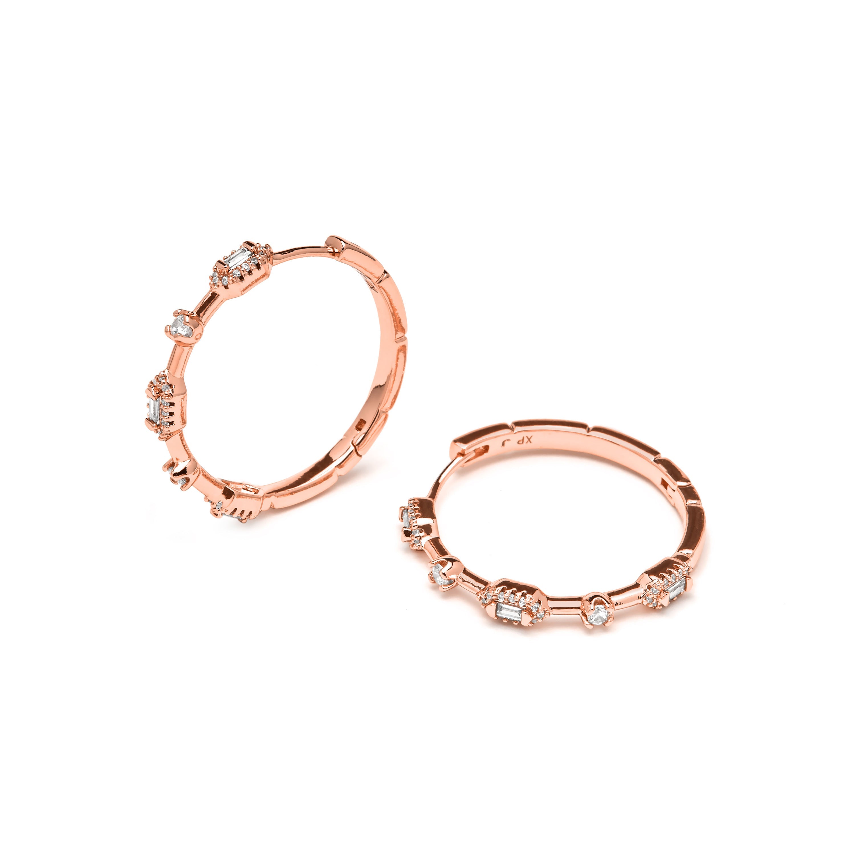 Pendientes de Circonita Brillante acabado en oro amarillo de 18k - Nemako