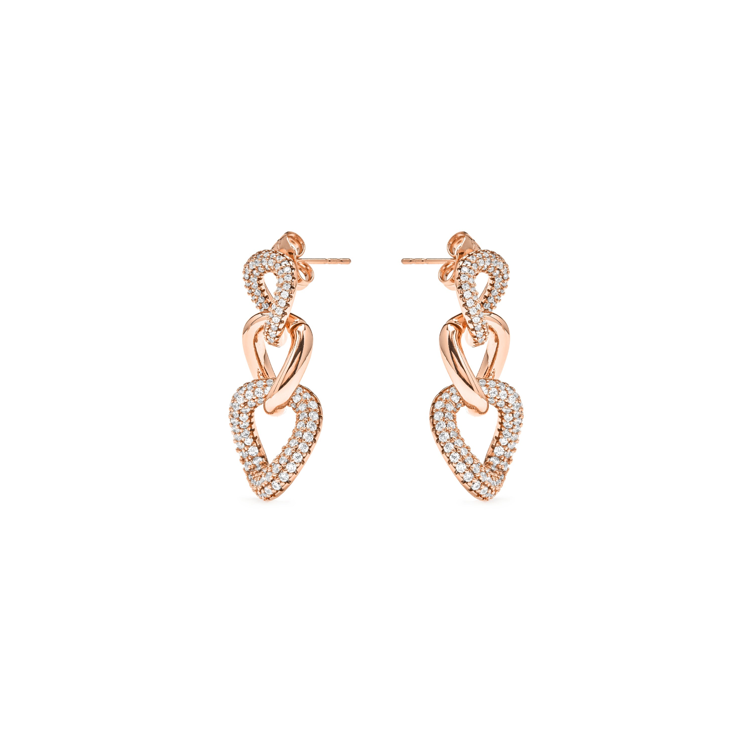 Pendientes de Circonita Brillante acabado en oro amarillo de 18k - Lik