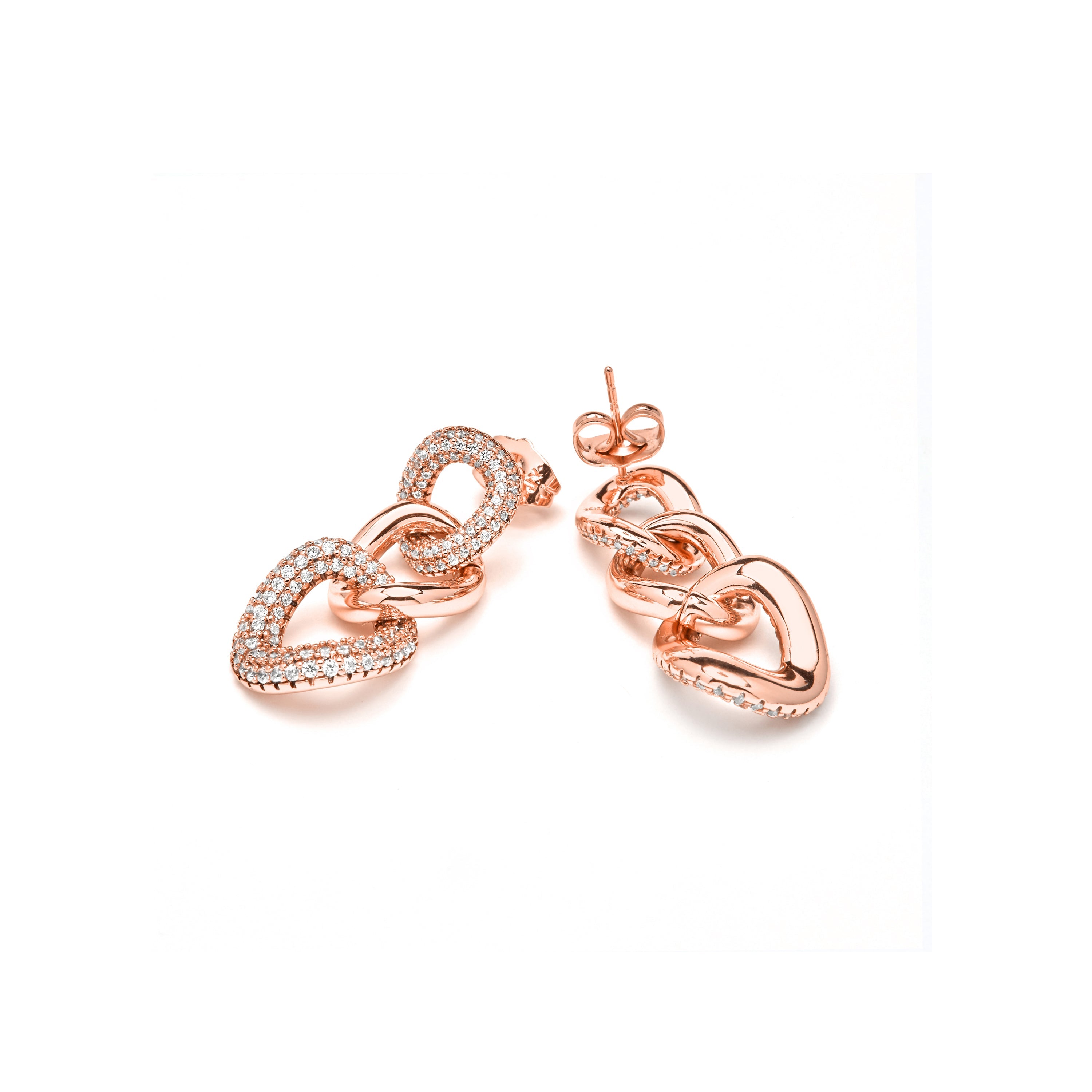 Pendientes de Circonita Brillante acabado en oro amarillo de 18k - Lik