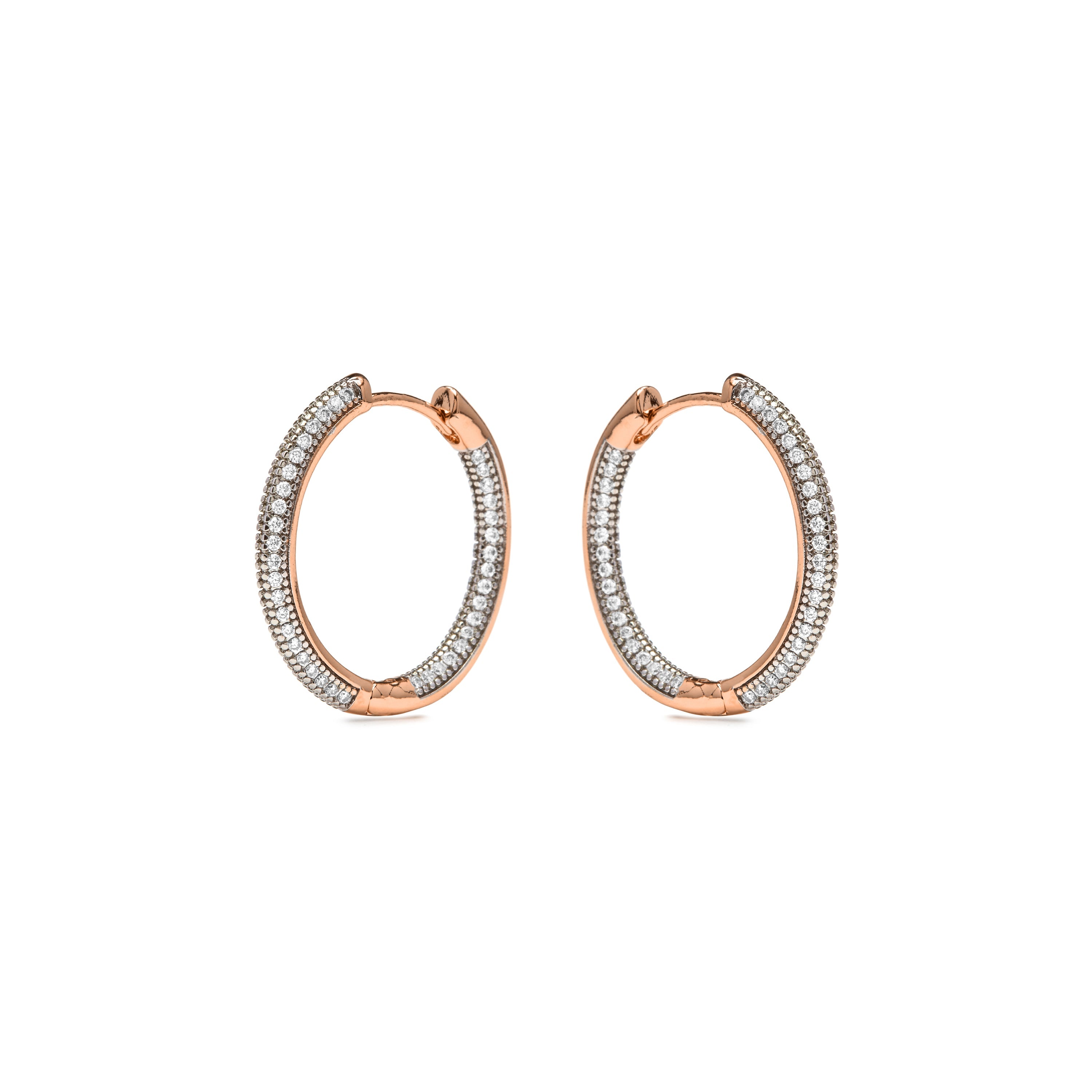 Pendientes de Circonita Brillante acabado en oro amarillo de 18k - Jasoy