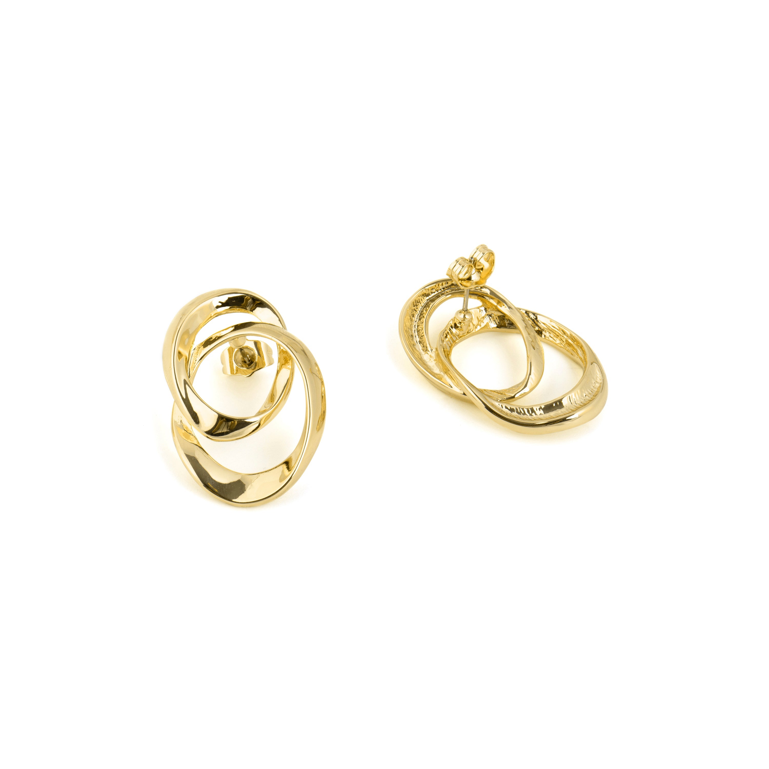Pendientes acabado en oro amarillo 18k - Akor