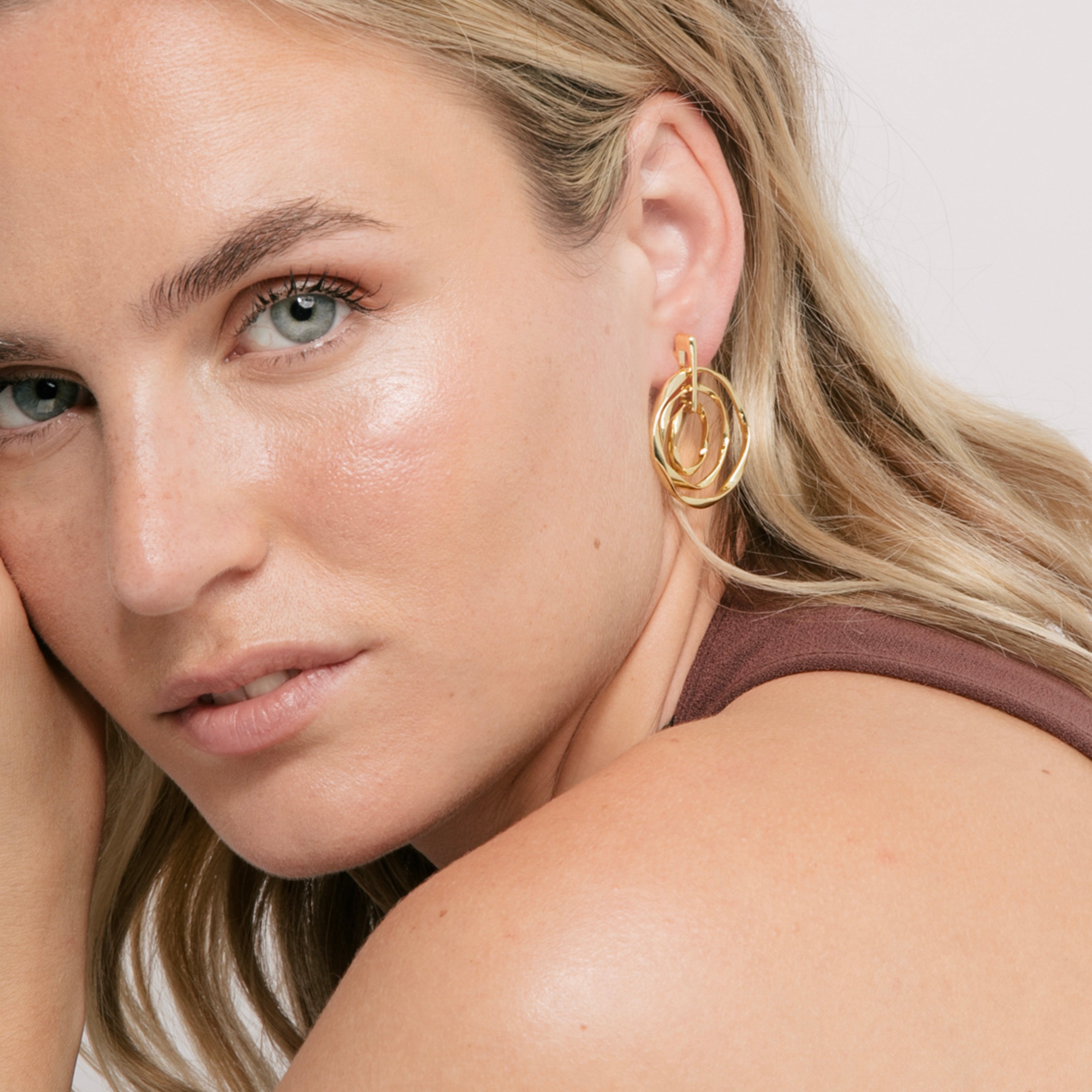 Earrings with 18k yellow gold finish - Daban