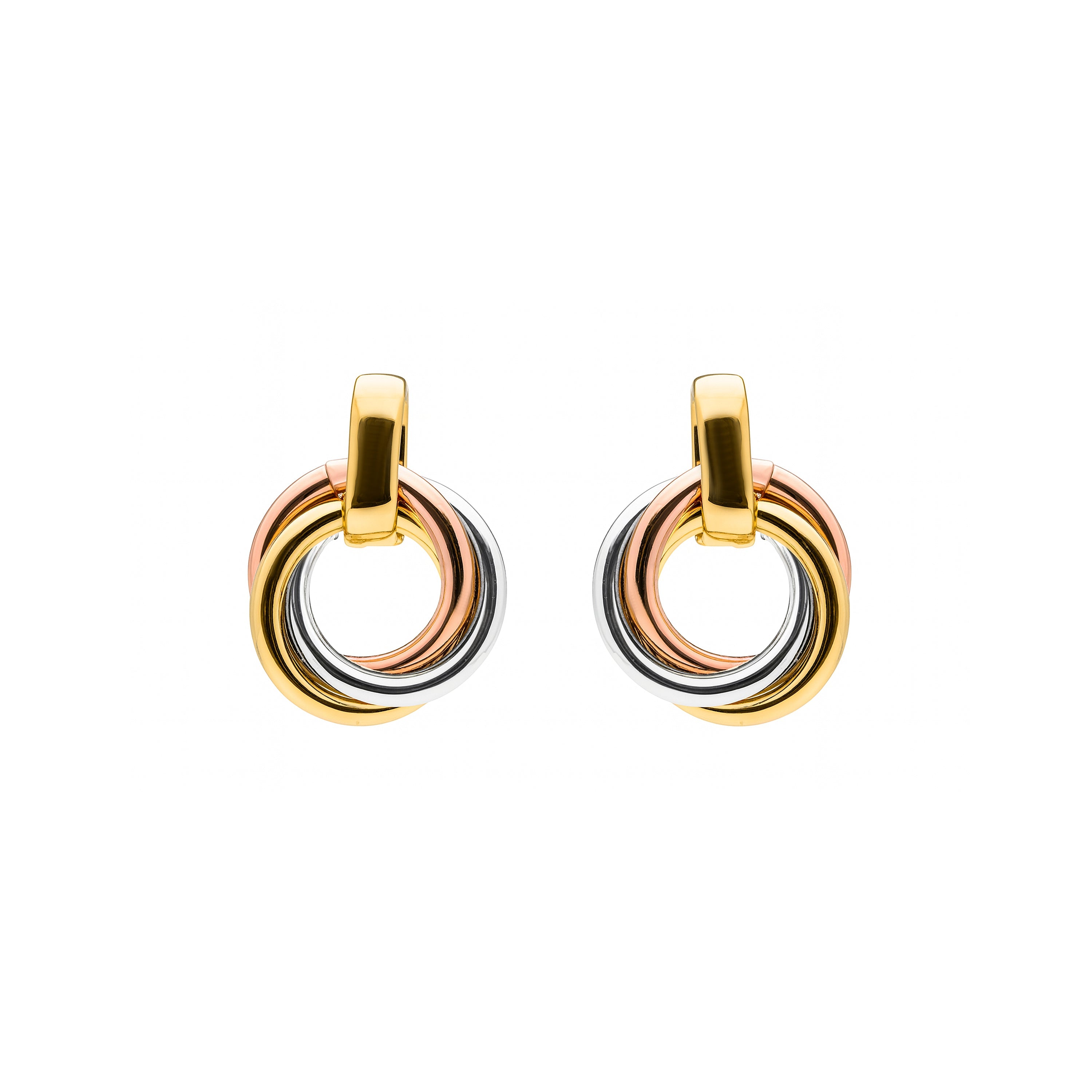 18k yellow gold finish earrings - Zenrah