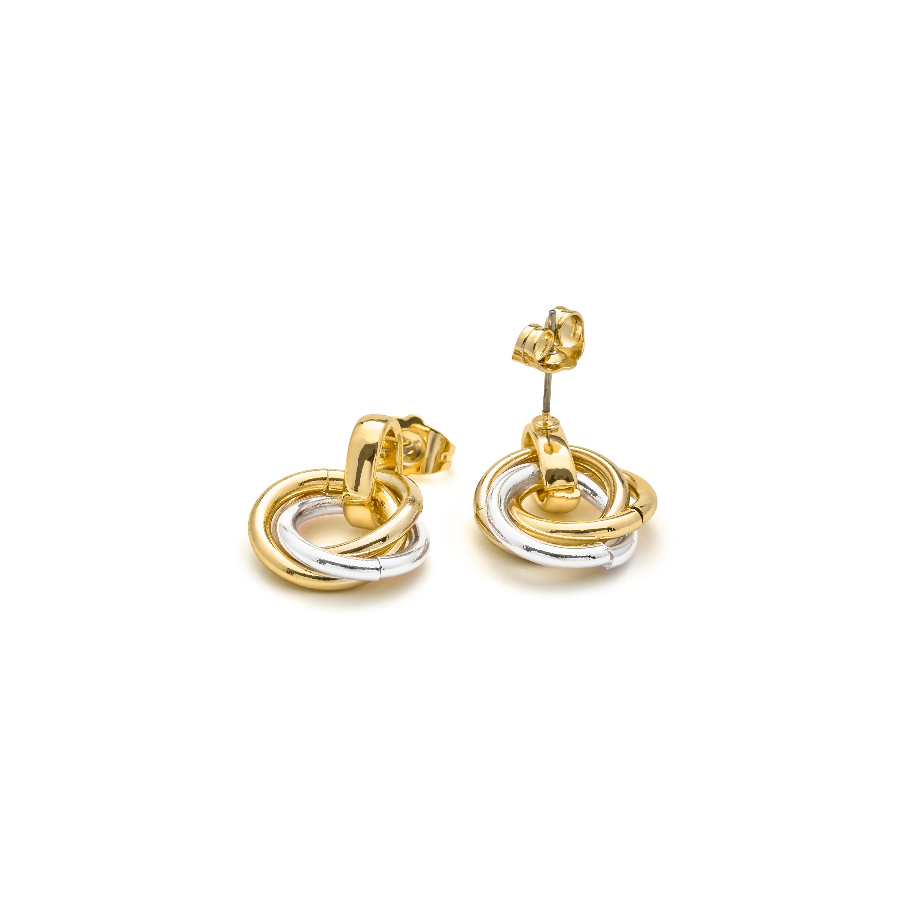 18k yellow gold finish earrings - Zenrah