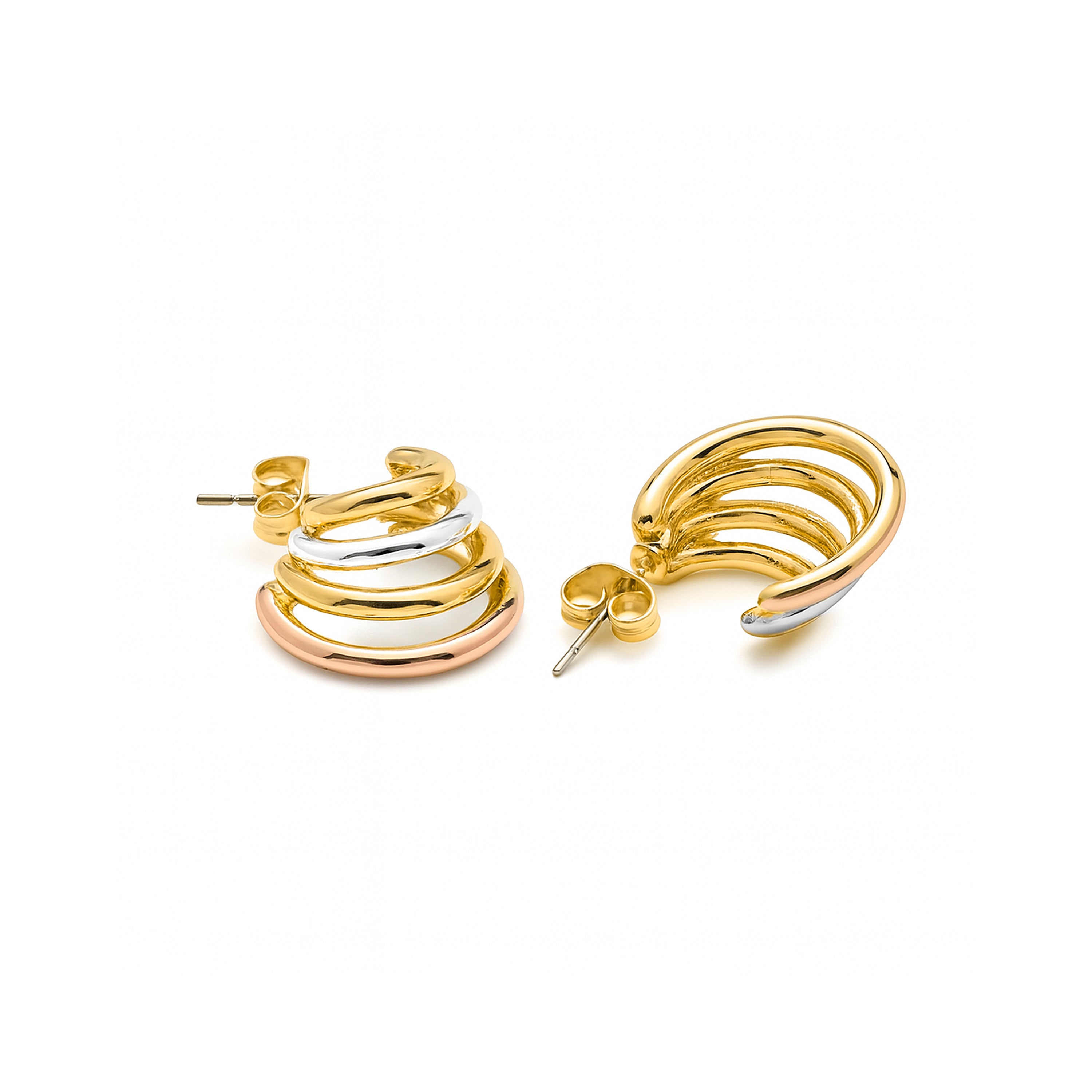 Pendientes acabado en oro amarillo 18k - Linley