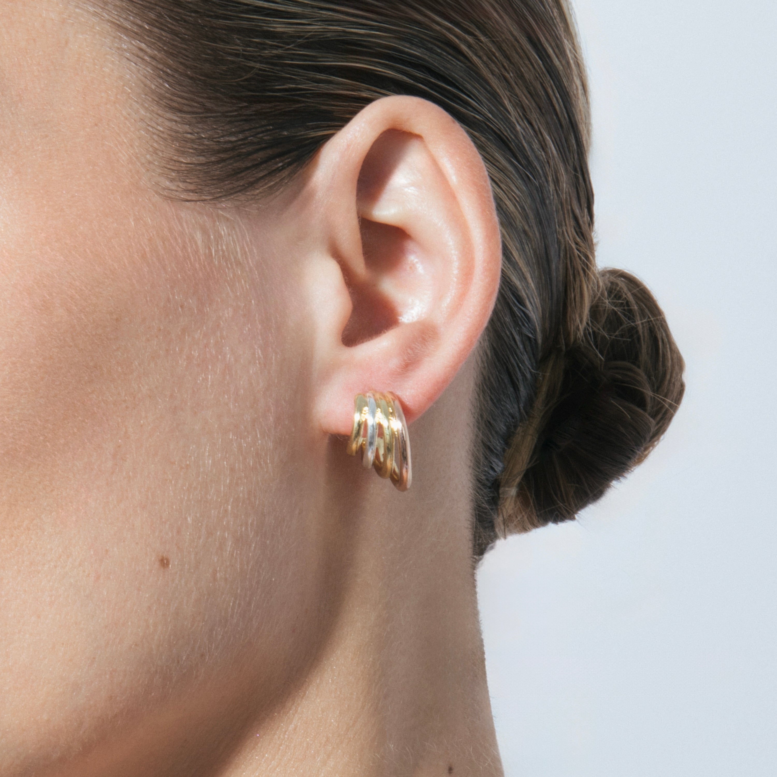 Pendientes acabado en oro amarillo 18k - Linley