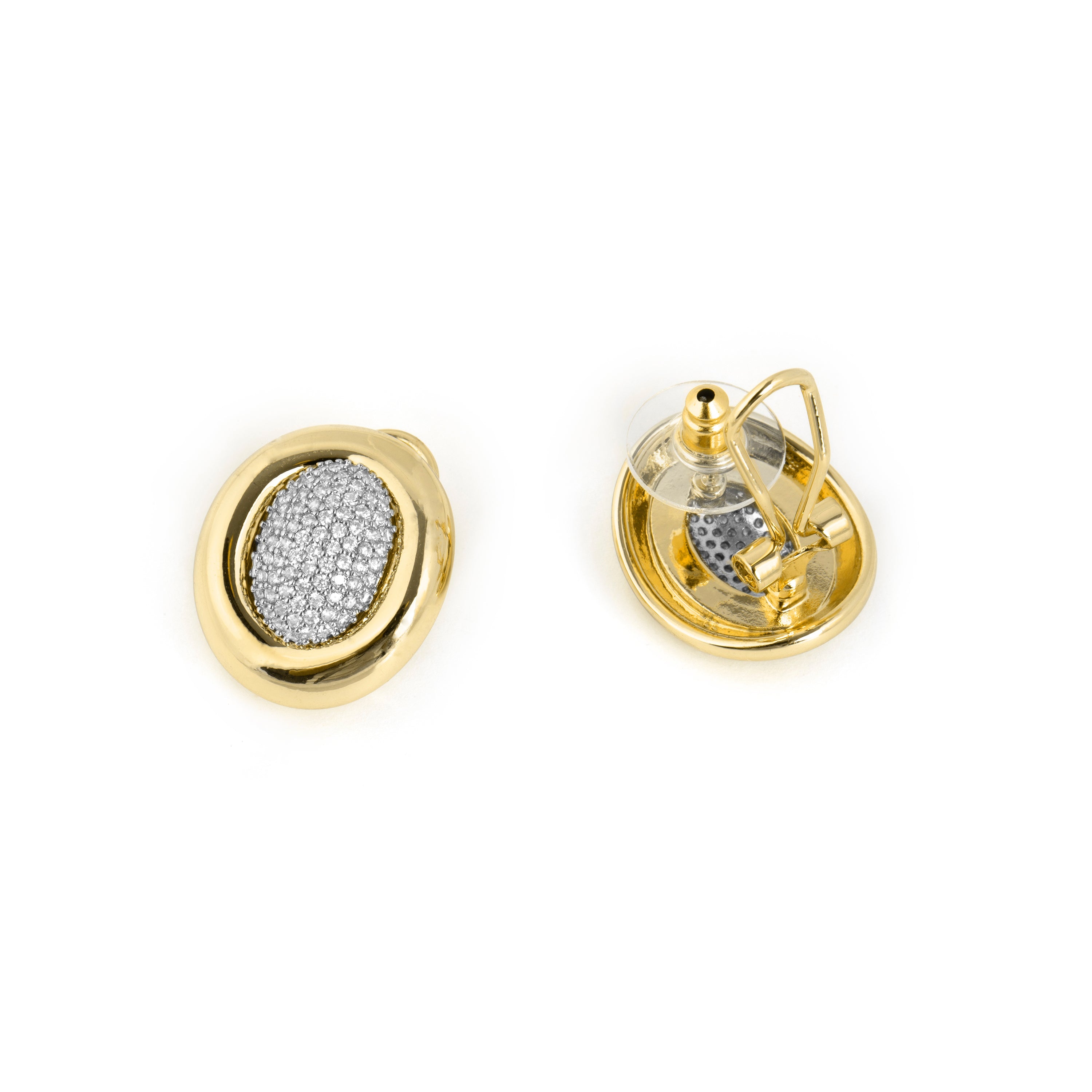 Pendientes de Circonita Brillante acabado en oro amarillo de 18k - Pharra