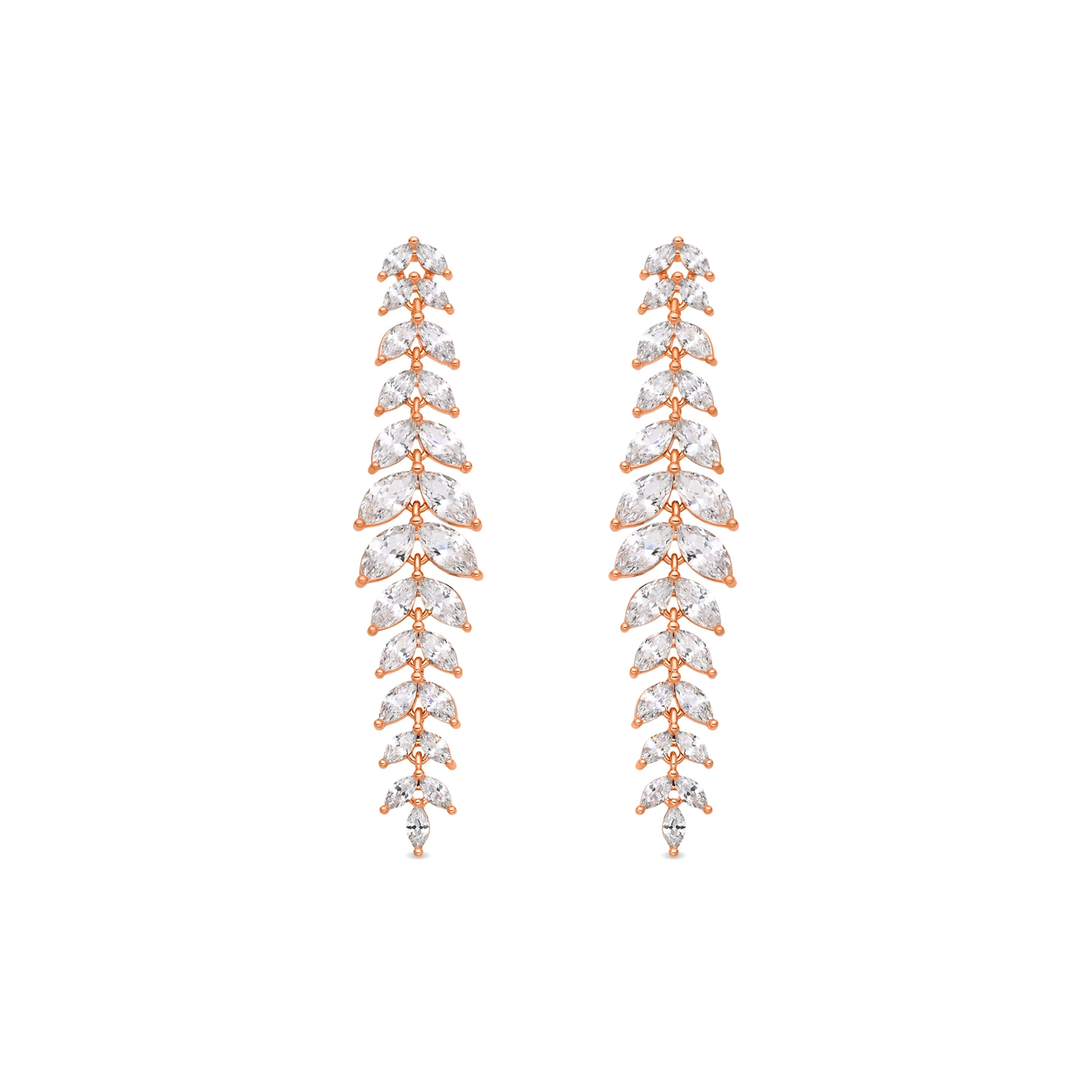 Pendientes de Circonita Brillante acabado en oro amarillo de 18k - Emal