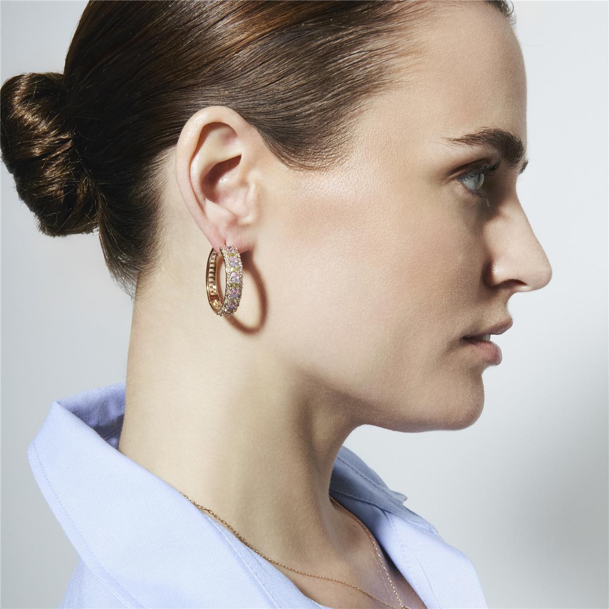 Pendientes de Circonita Multicolor acabado en oro amarillo de 18k - Primzu