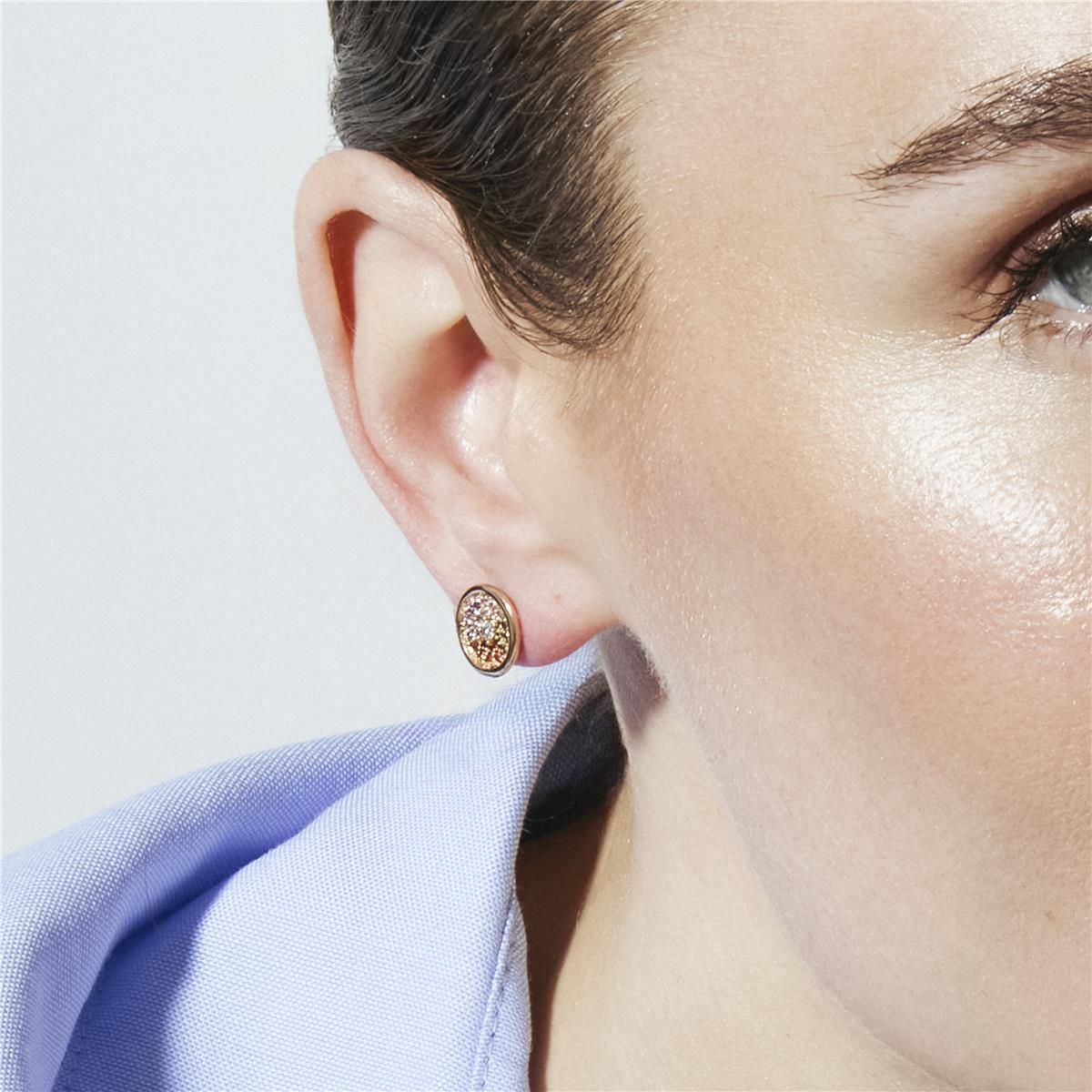 Multicolor Zirconia Earrings in 18k Yellow Gold - Yawer