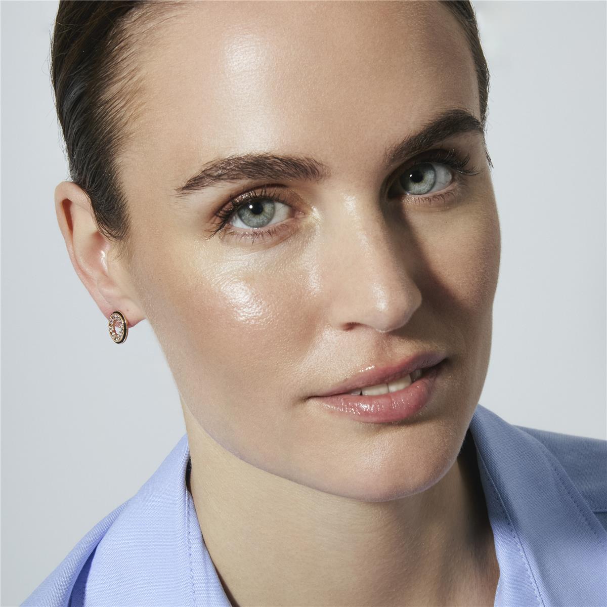 Brilliant Zircon Earrings, 18k Yellow Gold Finish - Nuerik