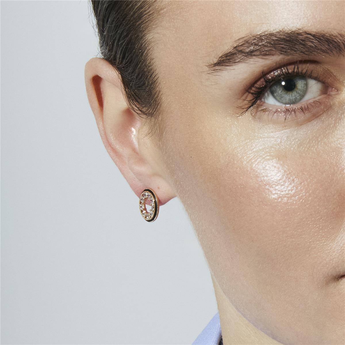 Brilliant Zircon Earrings, 18k Yellow Gold Finish - Nuerik