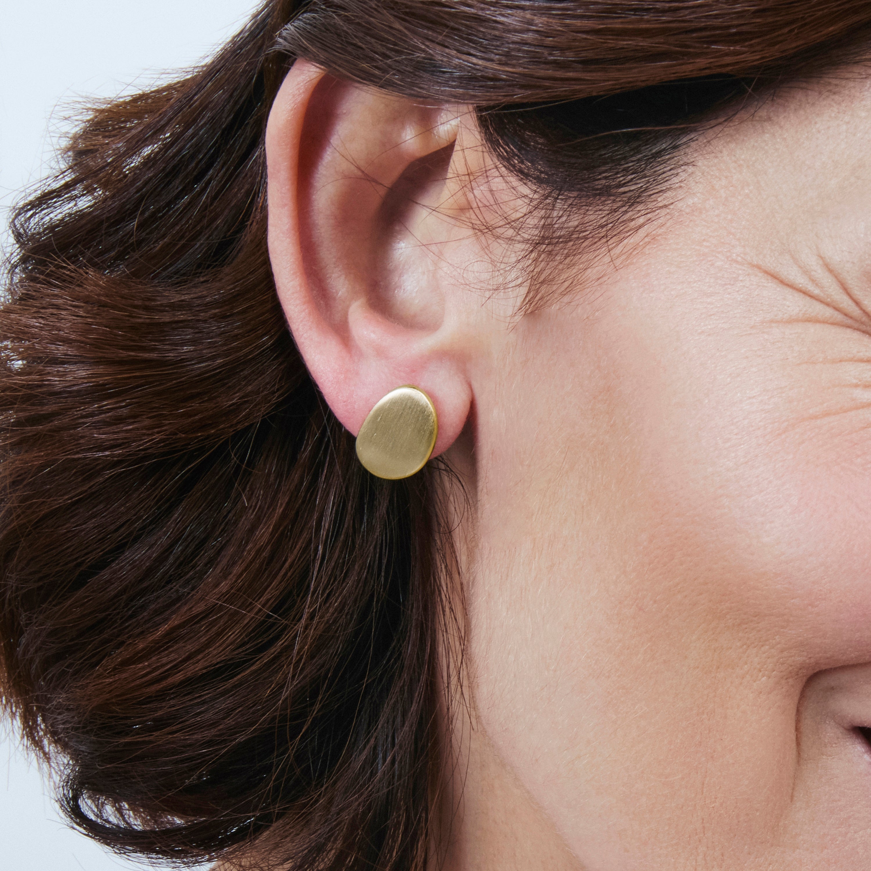 18k yellow gold finish earrings - Oga