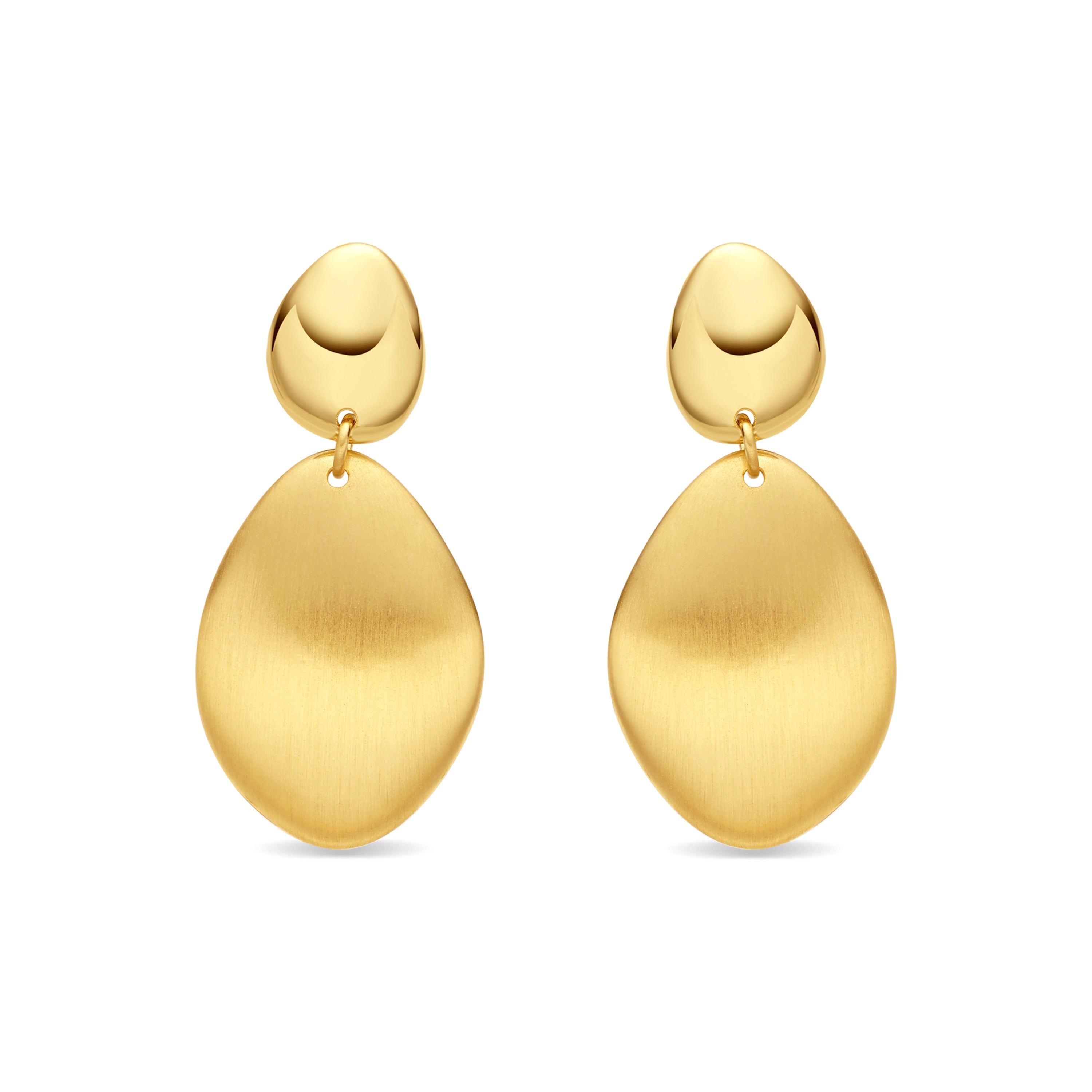 18k yellow gold-plated earrings - Biona