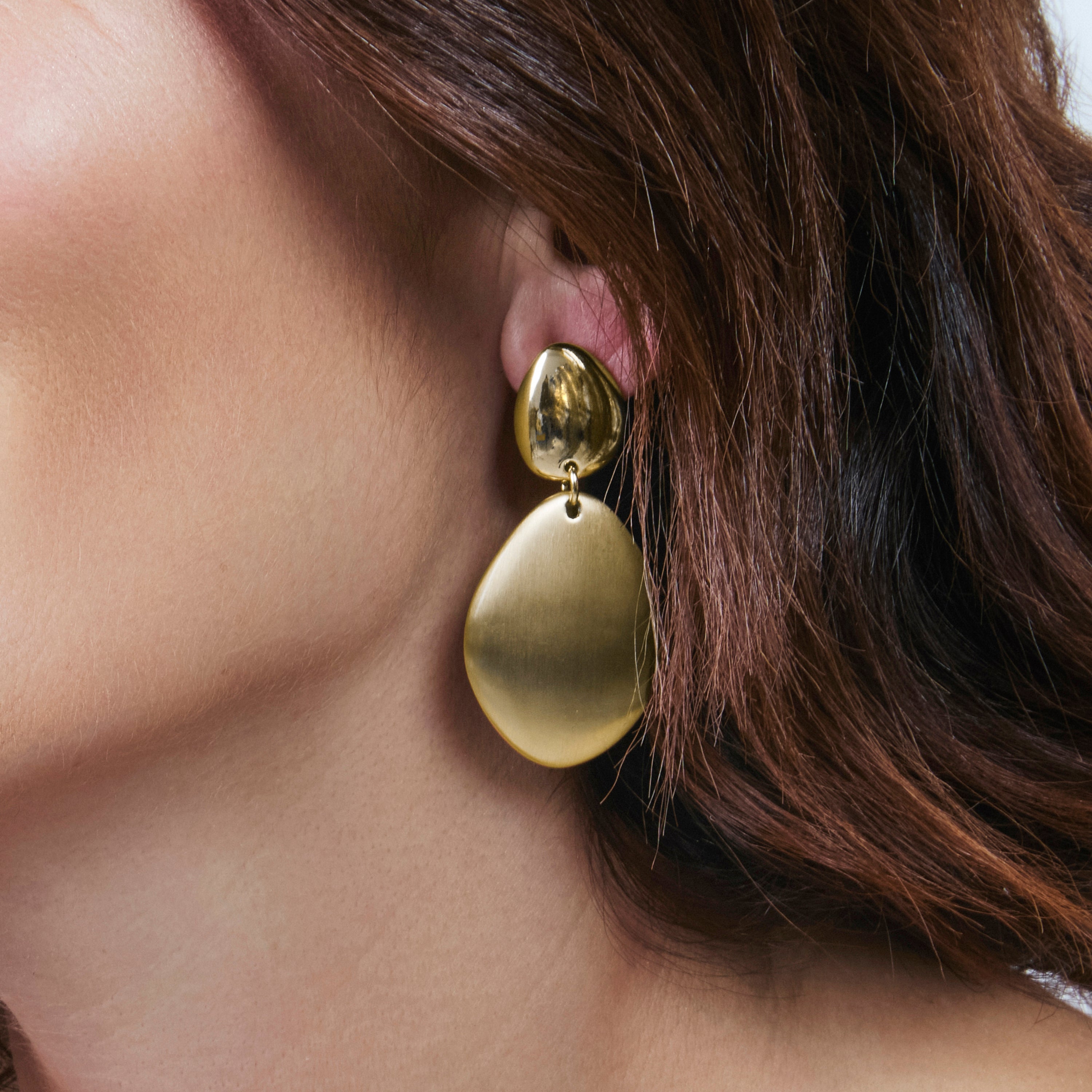 18k yellow gold-plated earrings - Biona