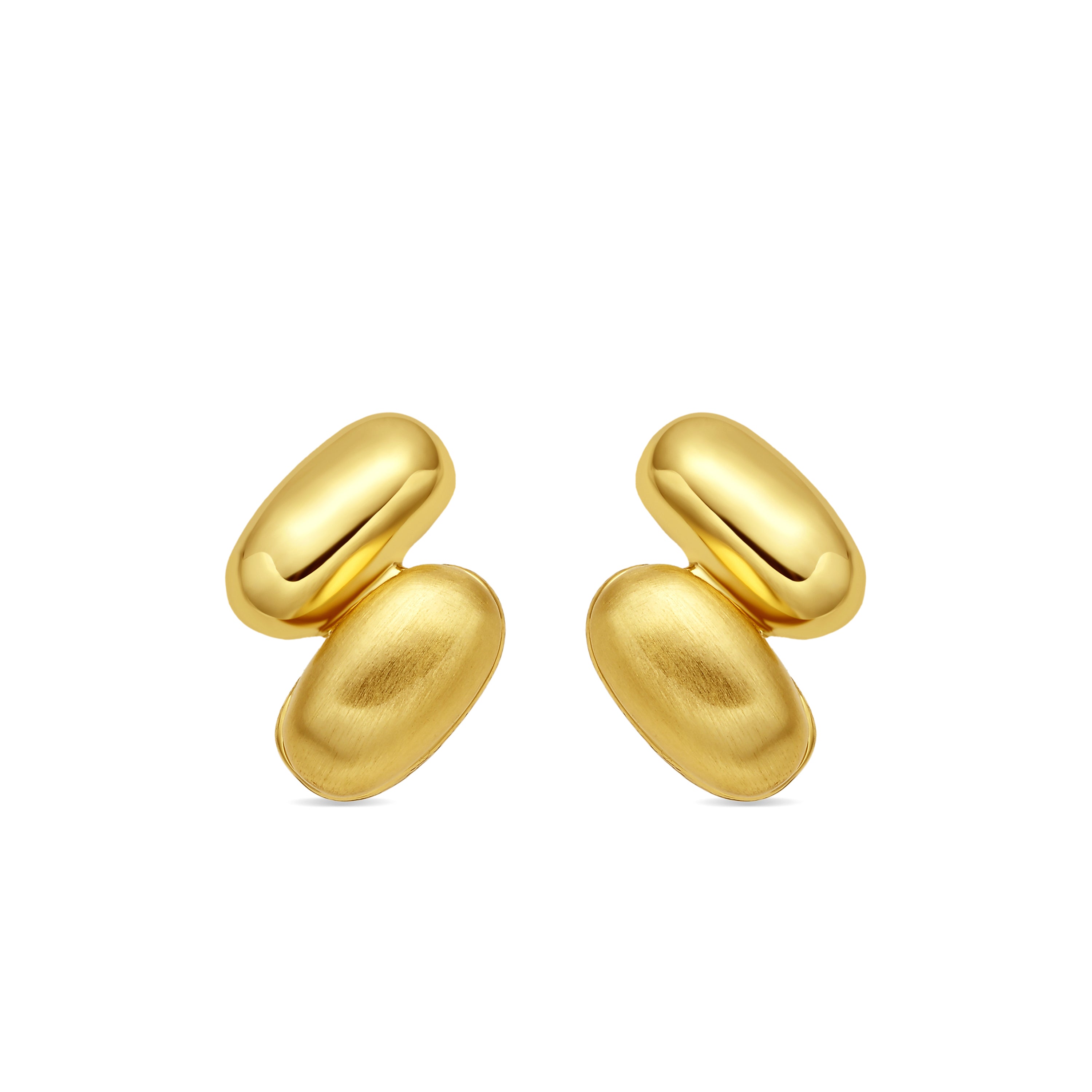 18k yellow gold finish earrings - Jiola