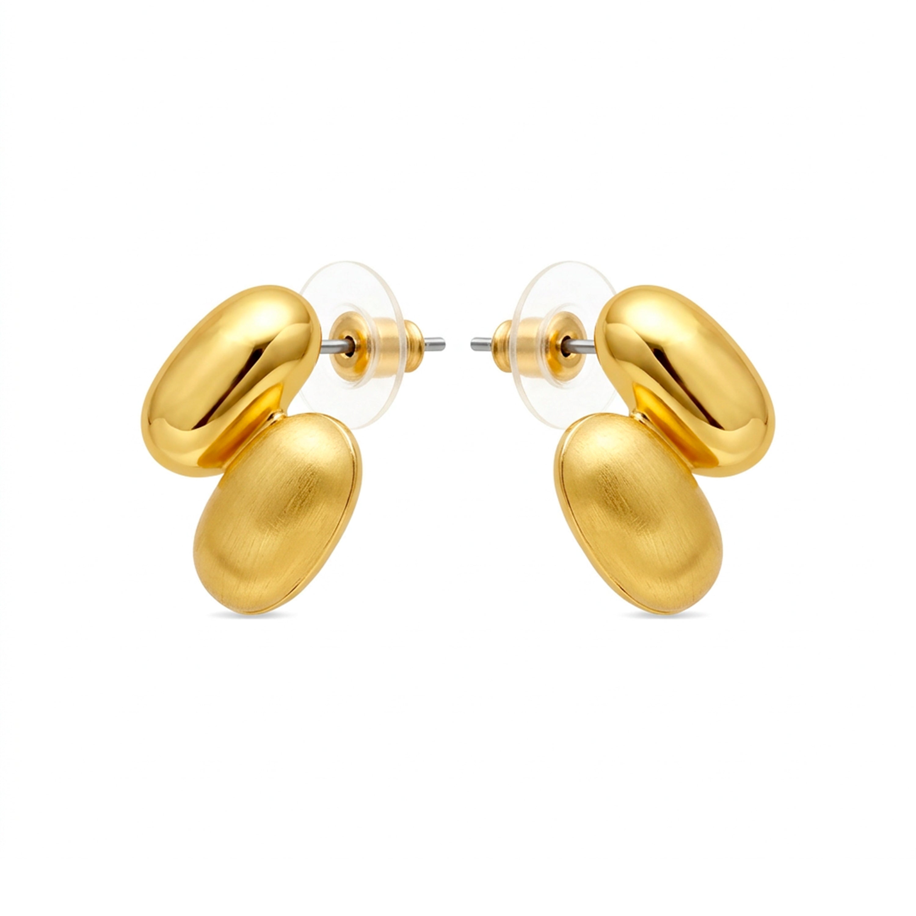 18k yellow gold finish earrings - Jiola