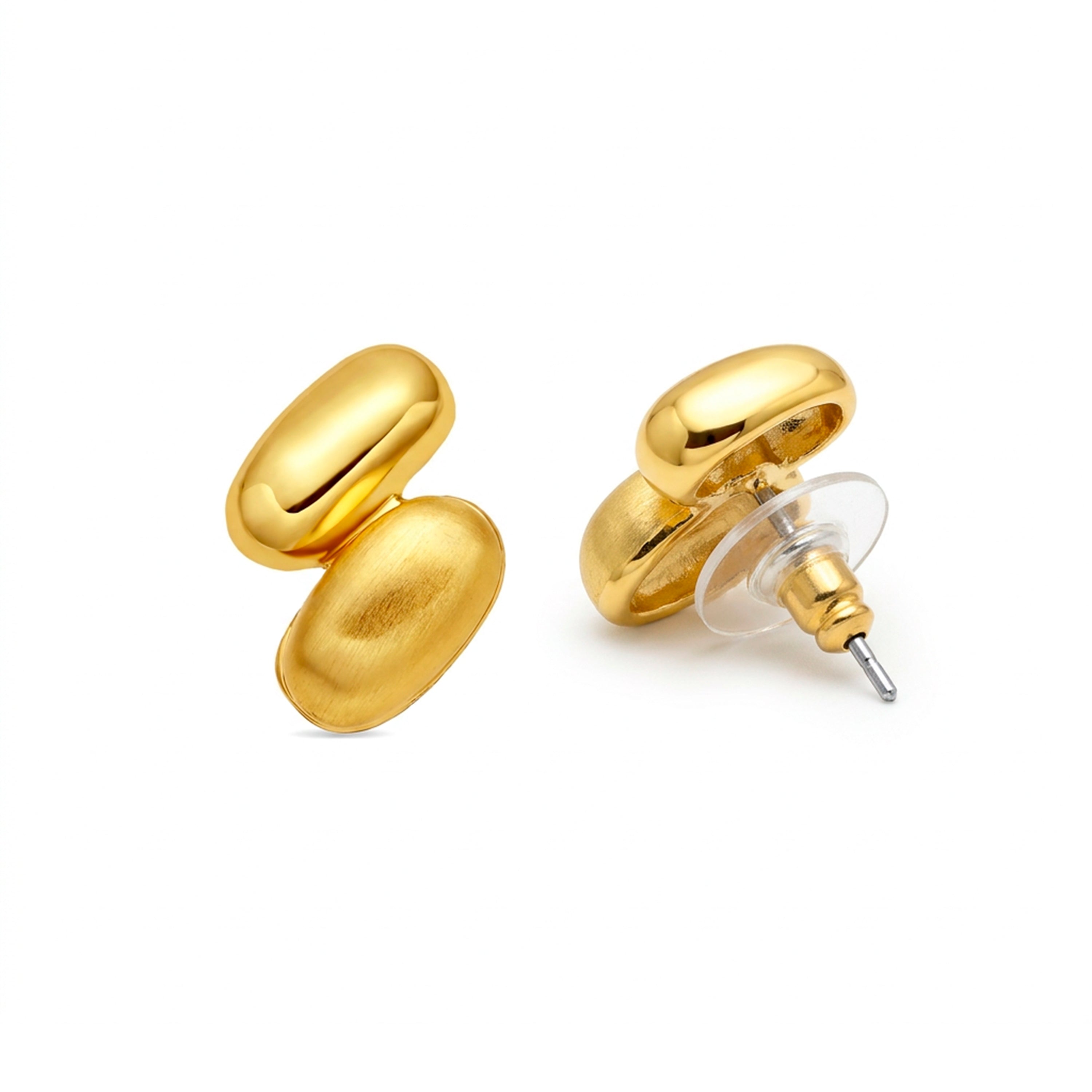 18k yellow gold finish earrings - Jiola