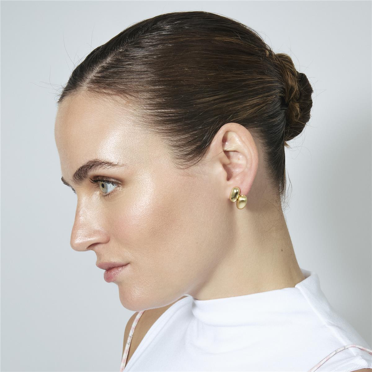 18k yellow gold finish earrings - Jiola