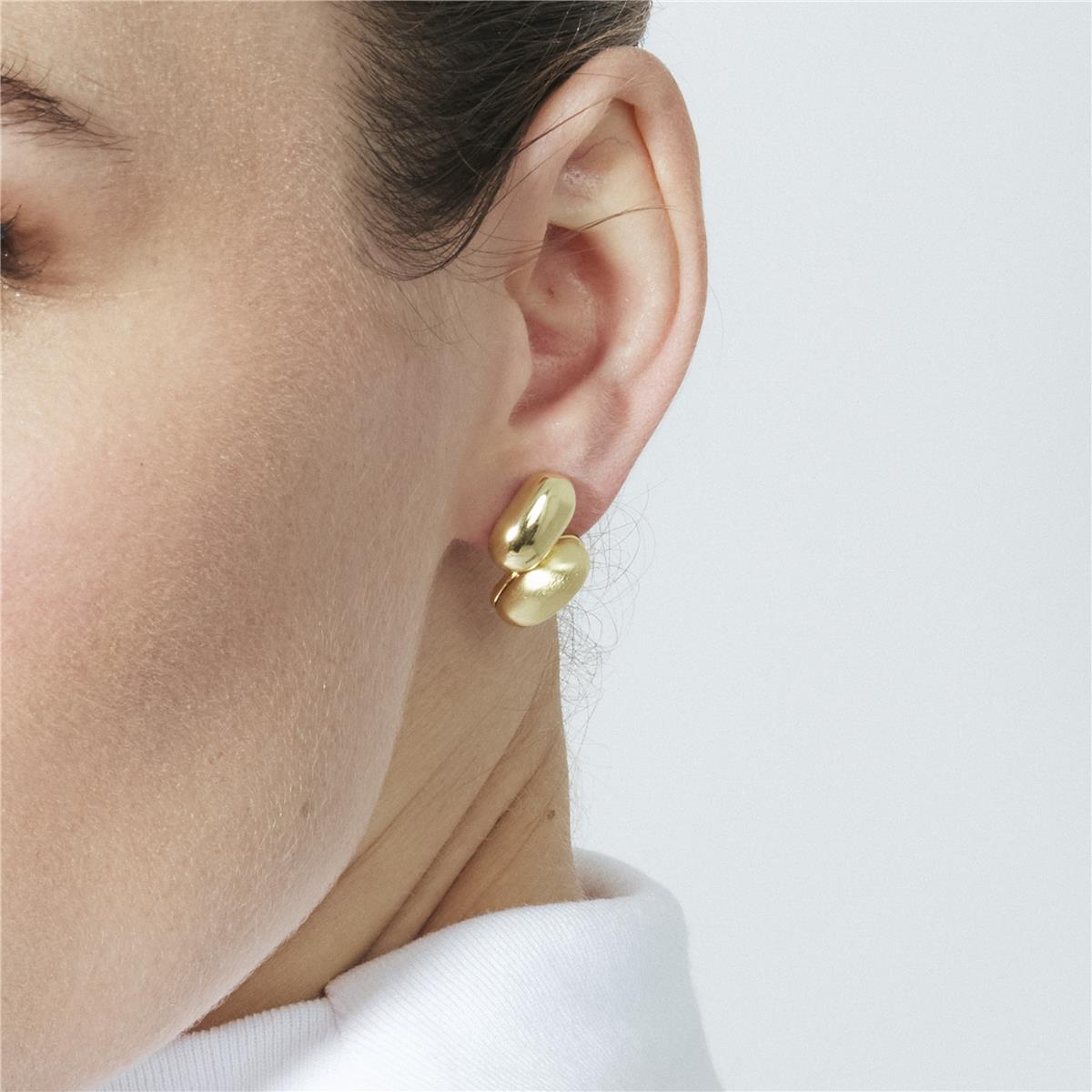 18k yellow gold finish earrings - Jiola