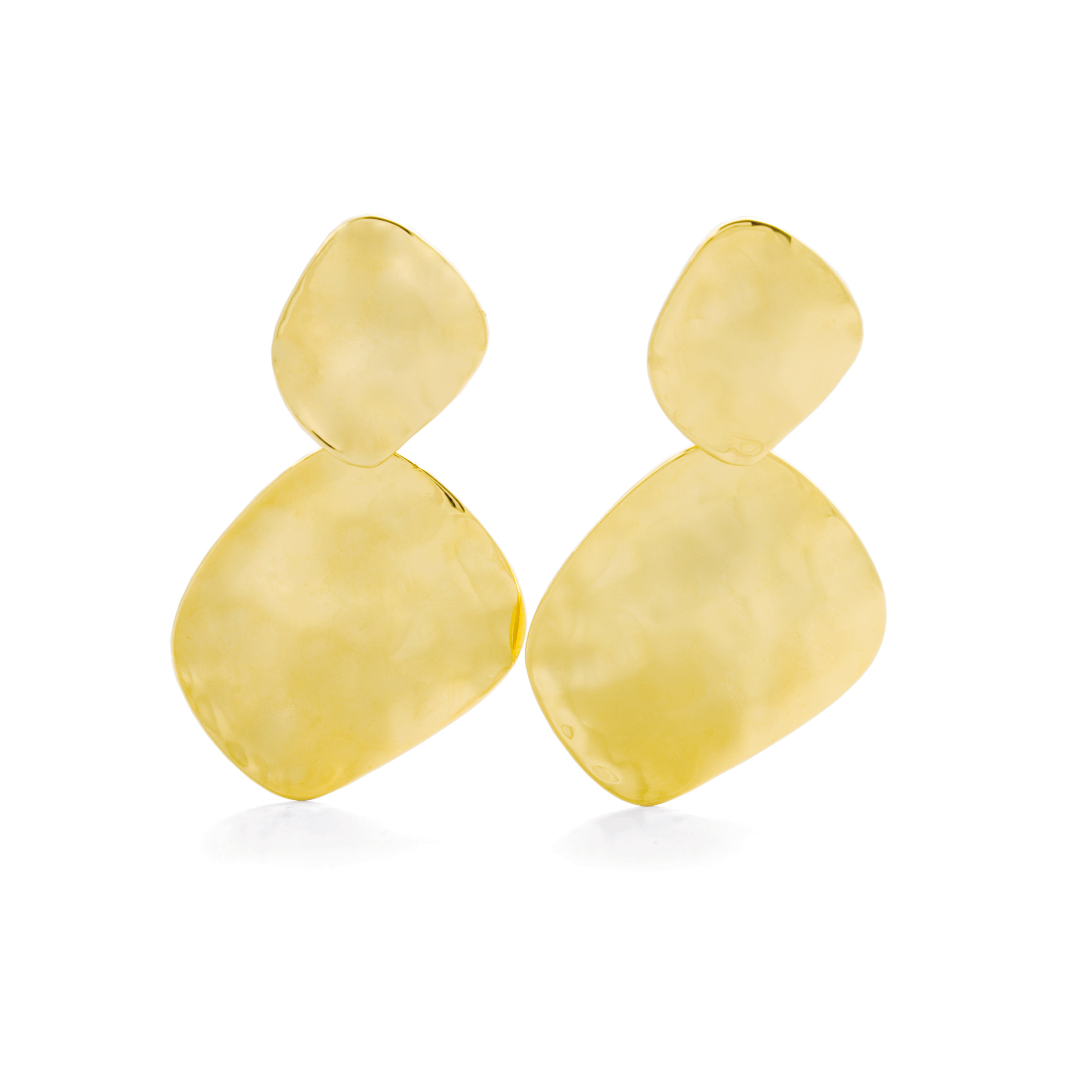 18K yellow gold-plated earrings - Hamada
