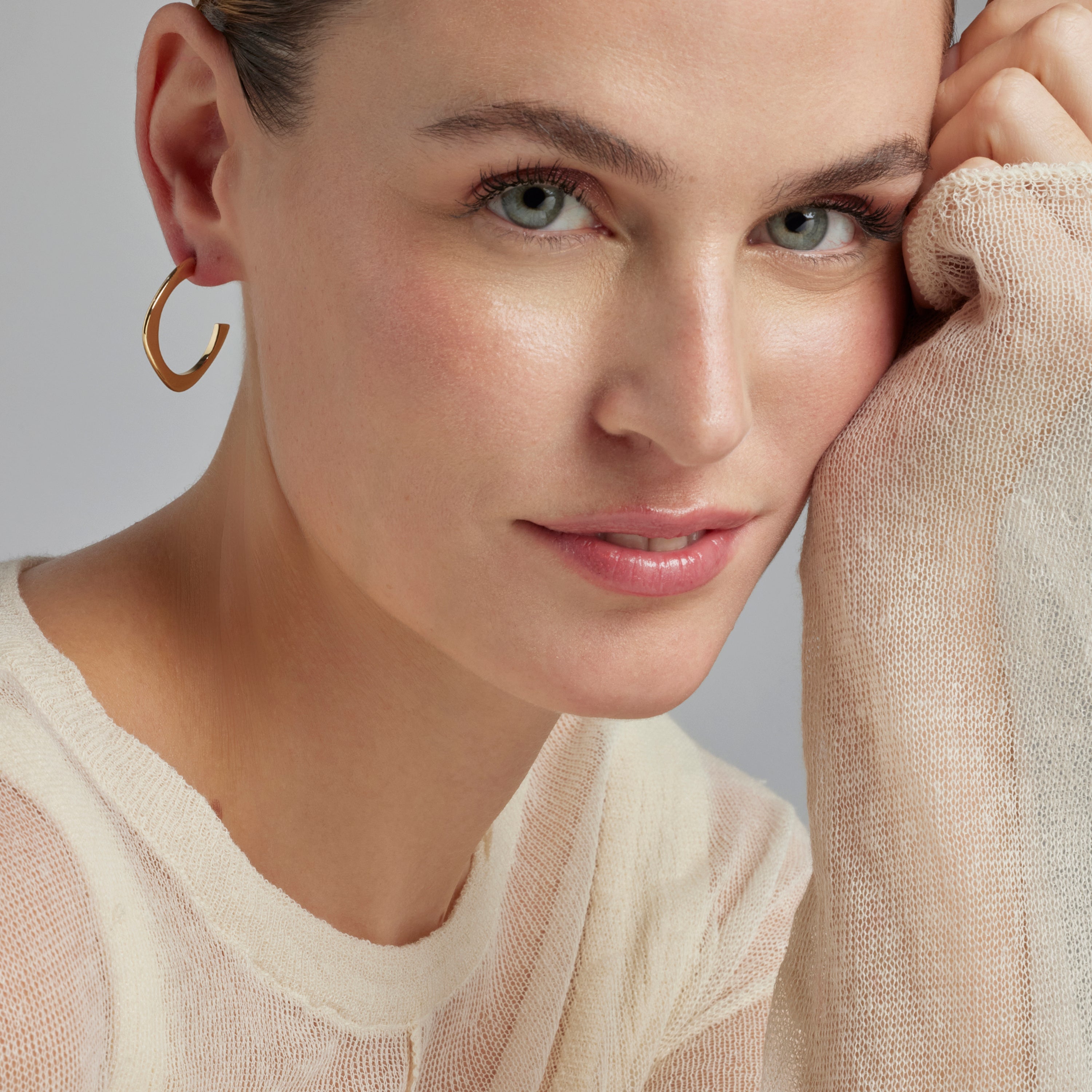Rhodium-plated earrings - Evly