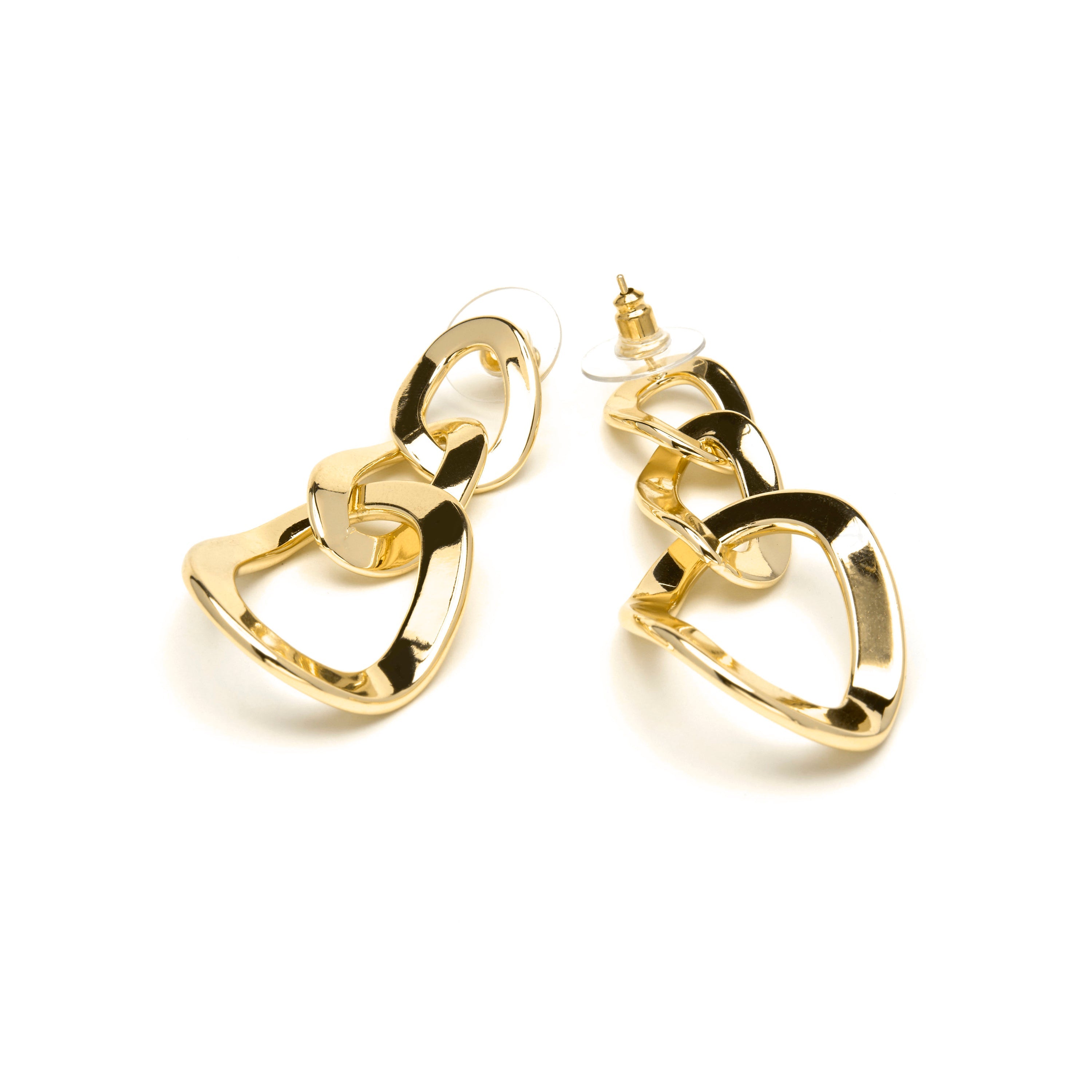Pendientes acabado en oro amarillo 18k - Saus