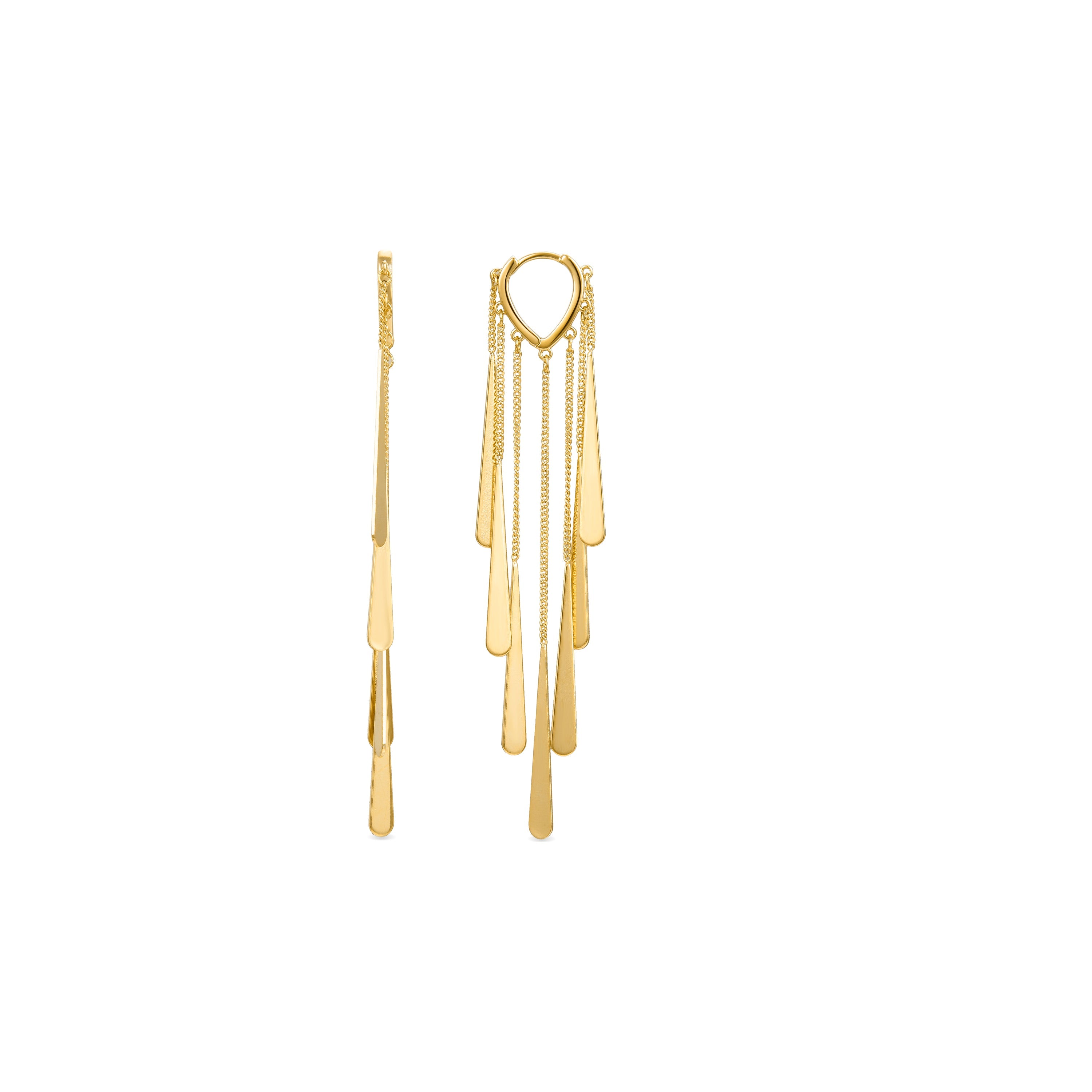 18K yellow gold-finished earrings - Sayski
