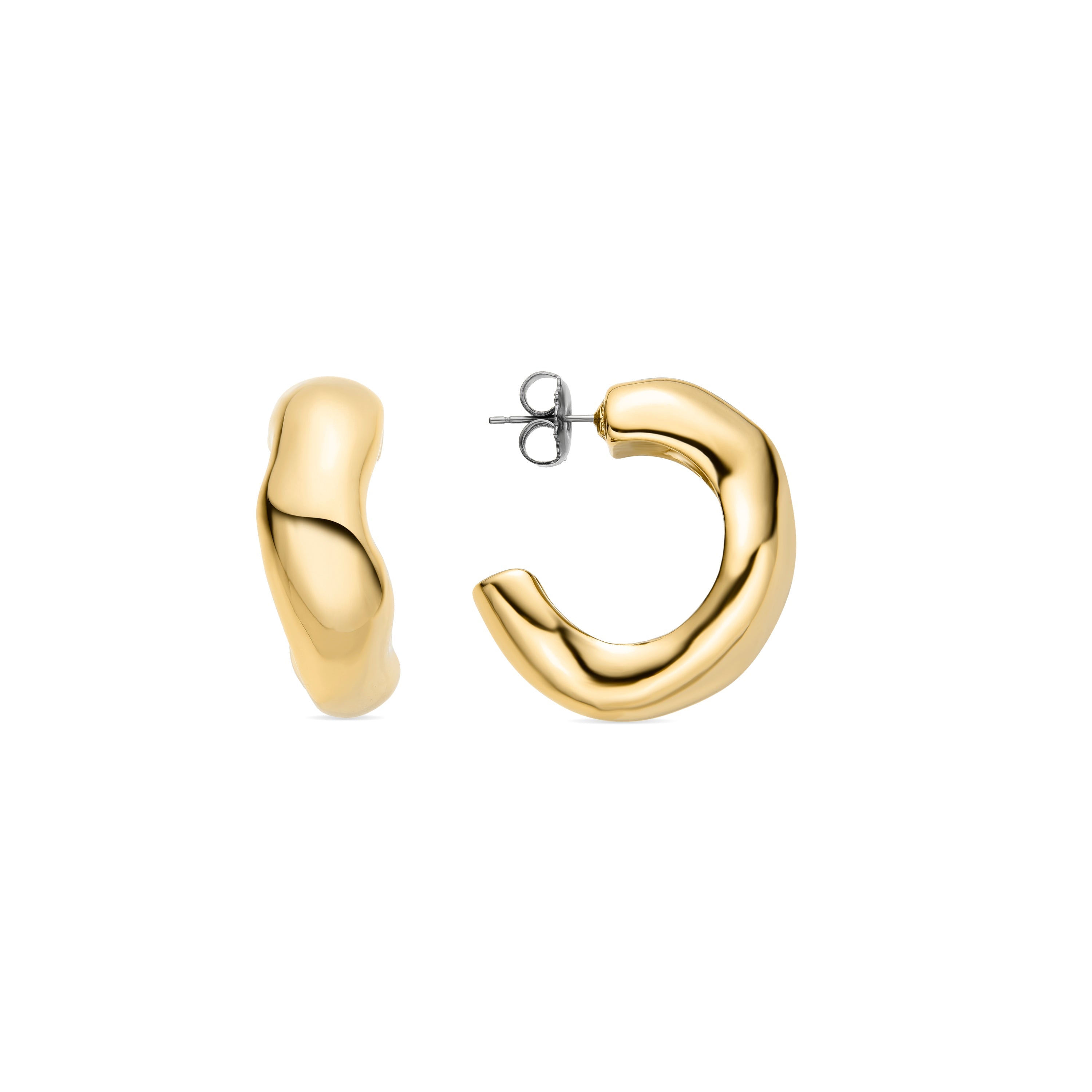 18K yellow gold-finished earrings - Phinpa