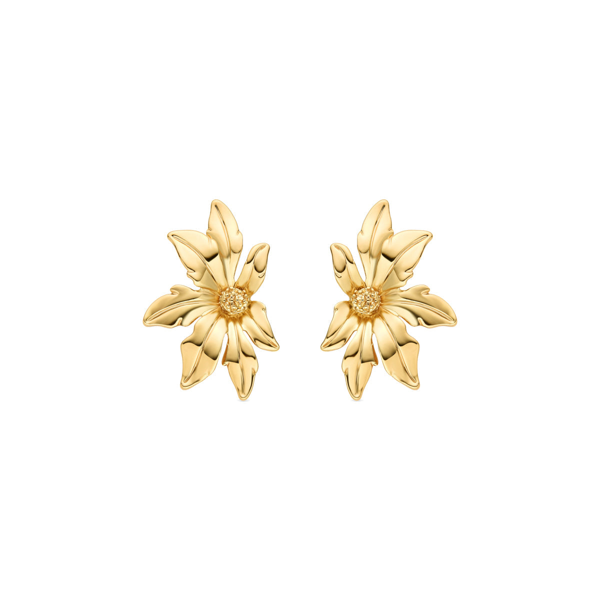 Pendientes acabados en oro amarillo 18K - Aucell