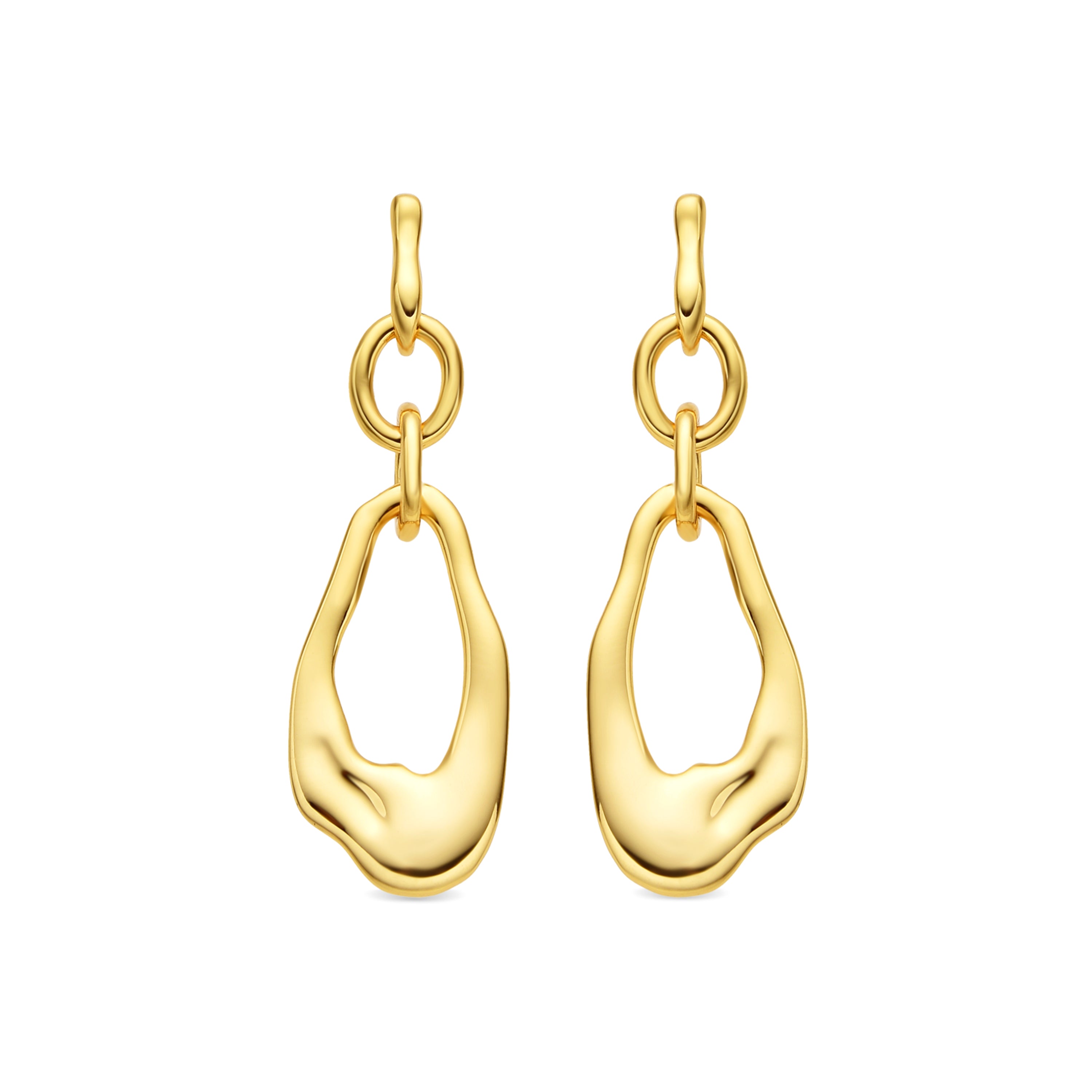 18k yellow gold finish earrings - Othoai