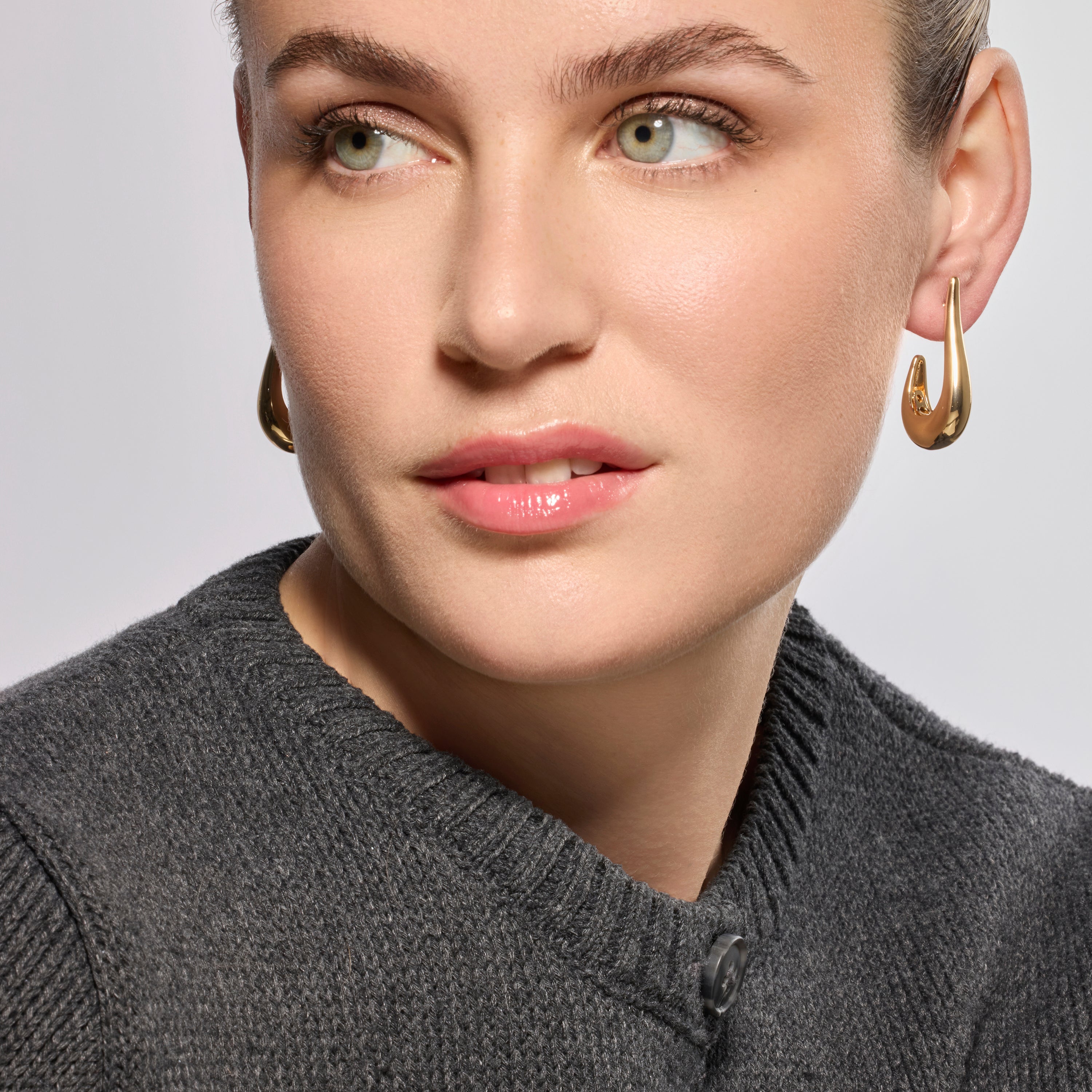 18k yellow gold finish earrings - Banni
