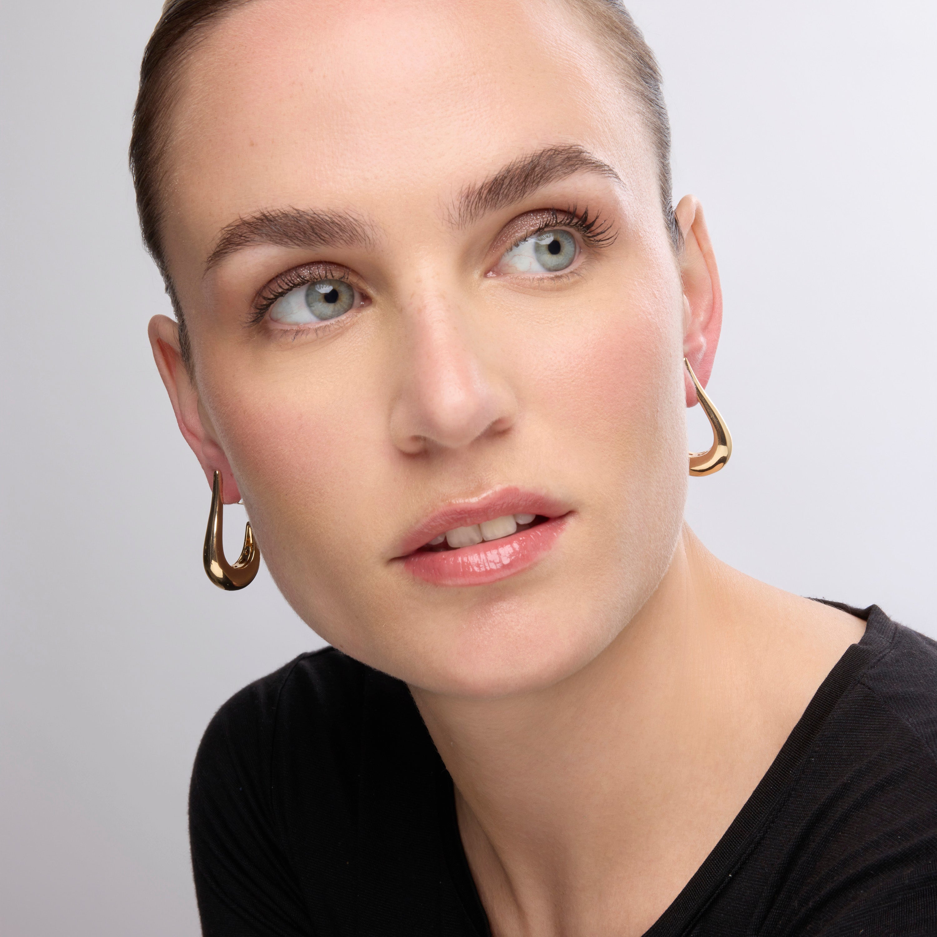 18k yellow gold finish earrings - Banni
